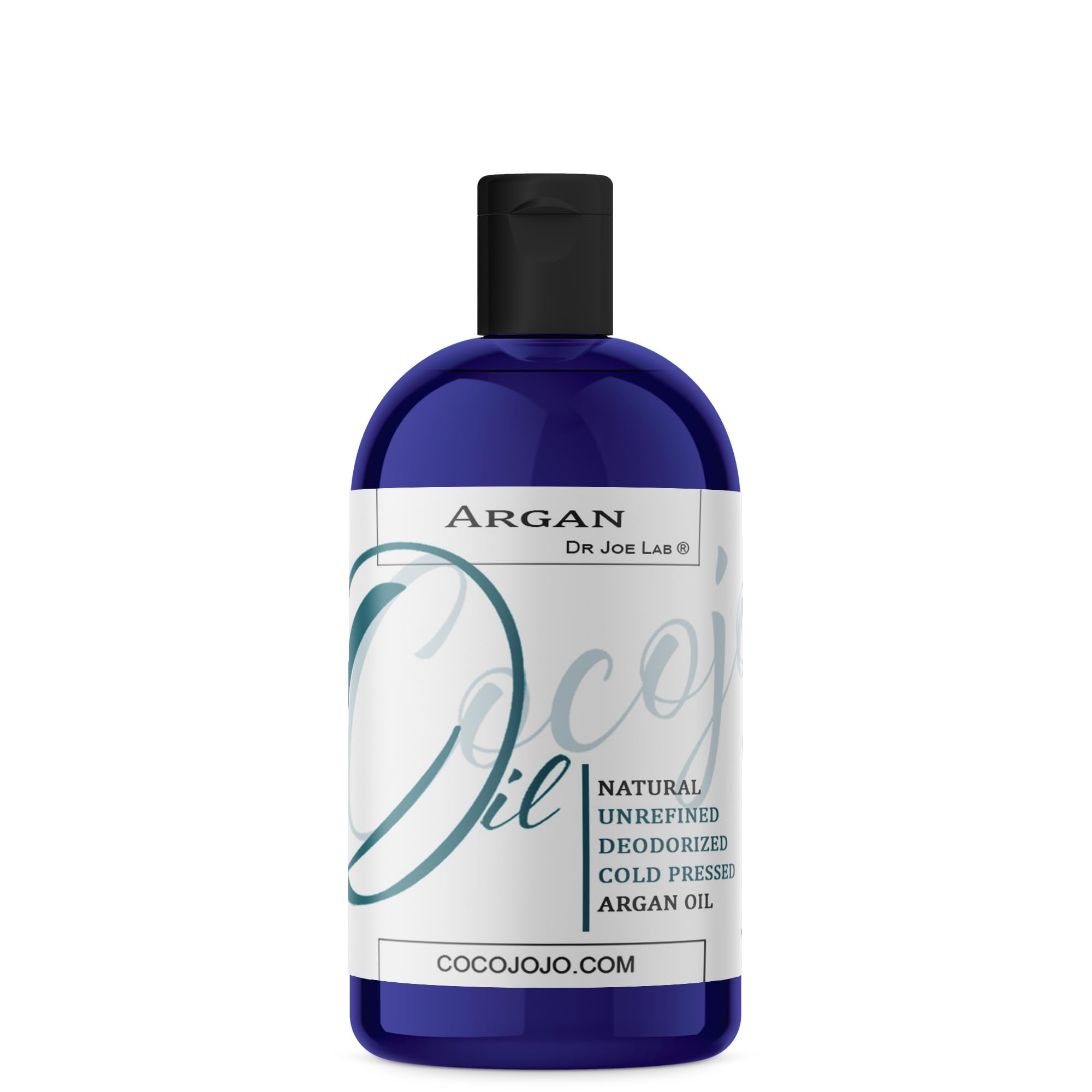 cocojojo Pure Deodorized Argan Oil - All Natural - Moroccan Argan Oil - Filtered to Reduce Smell - Perfect for Skin, Face, Hair,
