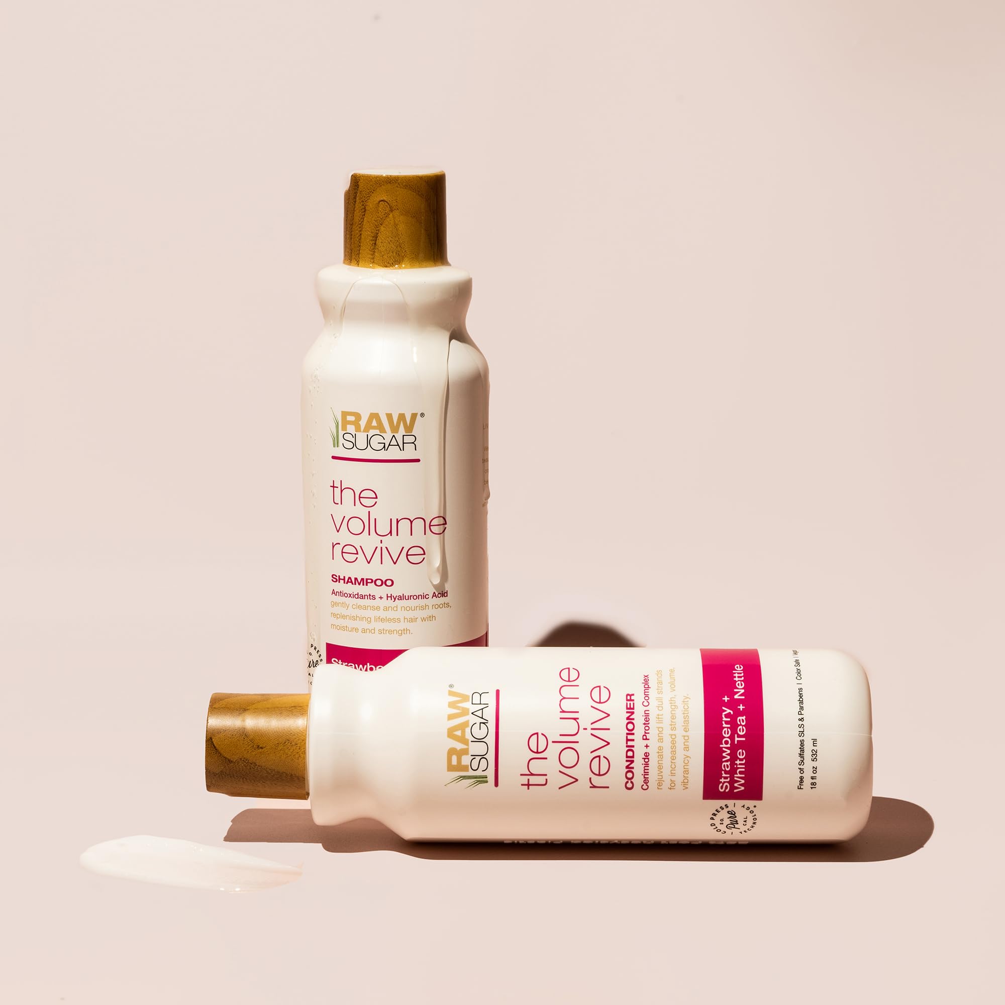 Raw Sugar Volume Revive Shampoo and Conditioner Set (18 Fl. Oz) + Not So Dry Shampoo, Formulated without Sulfates + Parabens, Cr