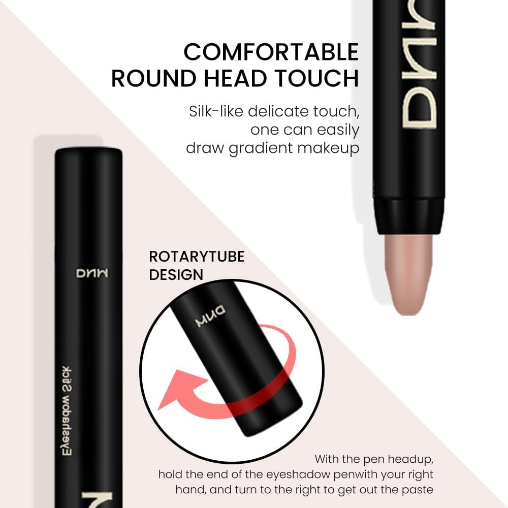 Evpct 2Pcs Cream Eyeshadow Sticks Set For Eyes Waterproof, Ginger Matte Caramel Matte Eye Shadow Stick Pencil Pen Bulk Sombras E