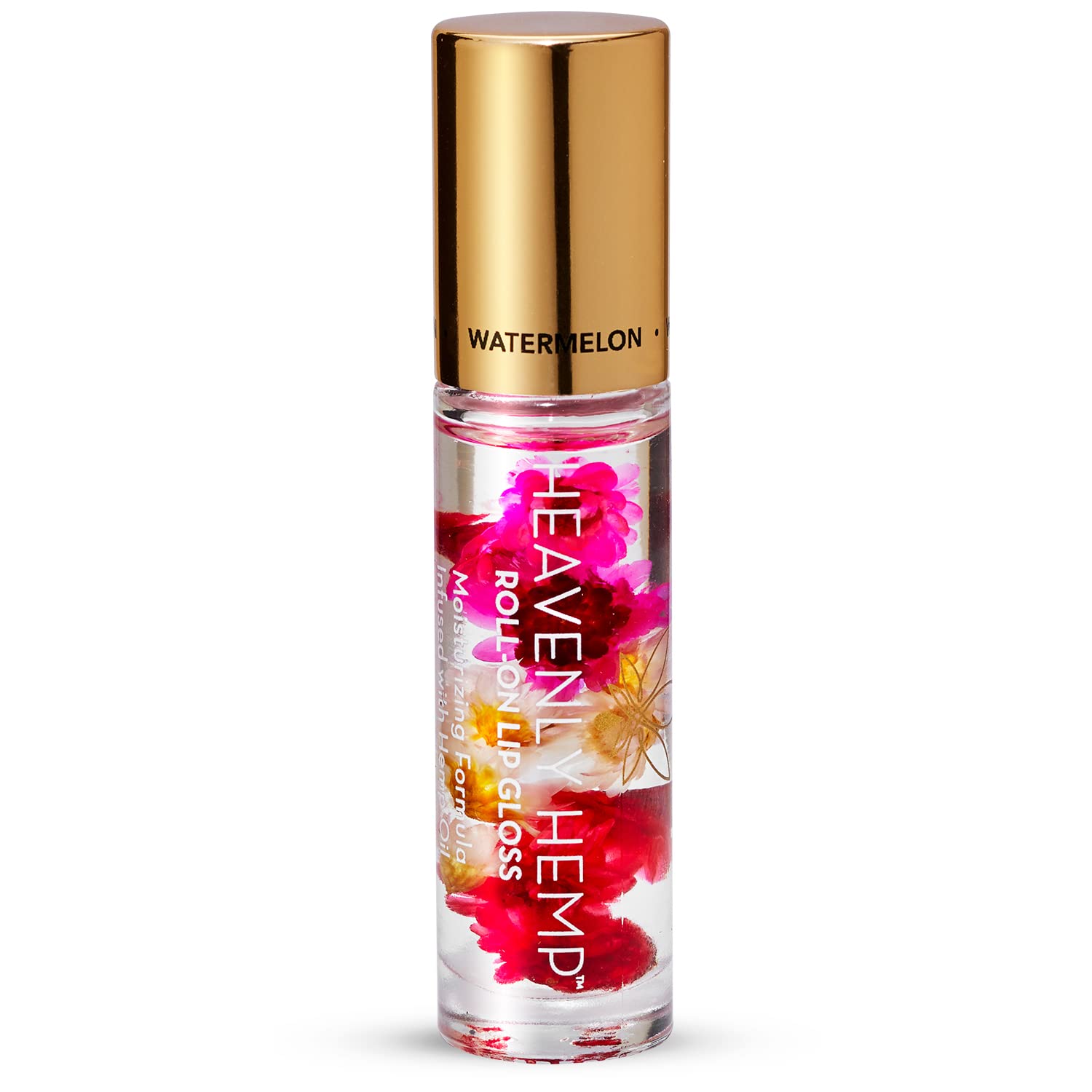 Blossom Scented Heavenly Hemp Therapeutic Roll On Lip Gloss, Infused With Real Flowers, Made In Usa, 0.20 Fl. Oz./5.9Ml, Waterme