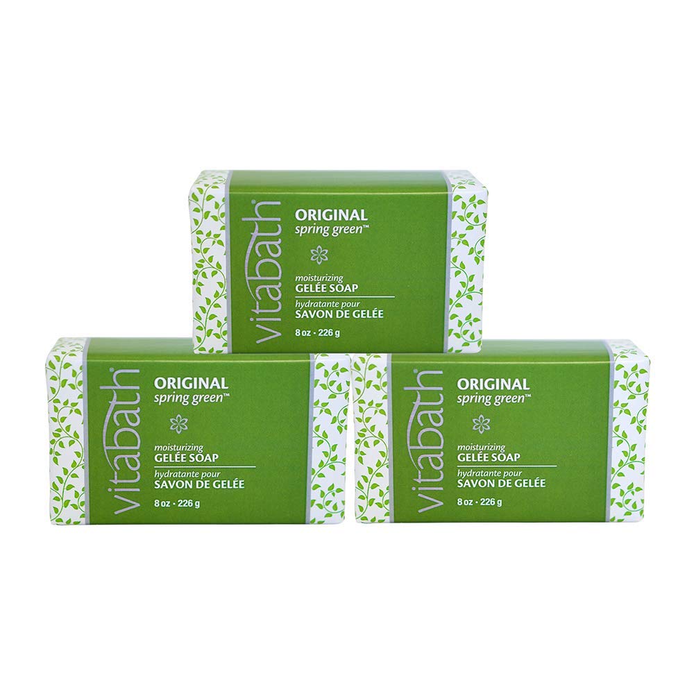 Vitabath Original Spring Green Moisturizing Gelee Bar Soap All Over Gentle Foaming Cleanser & Hydrating Solid Body Wash - Nouris