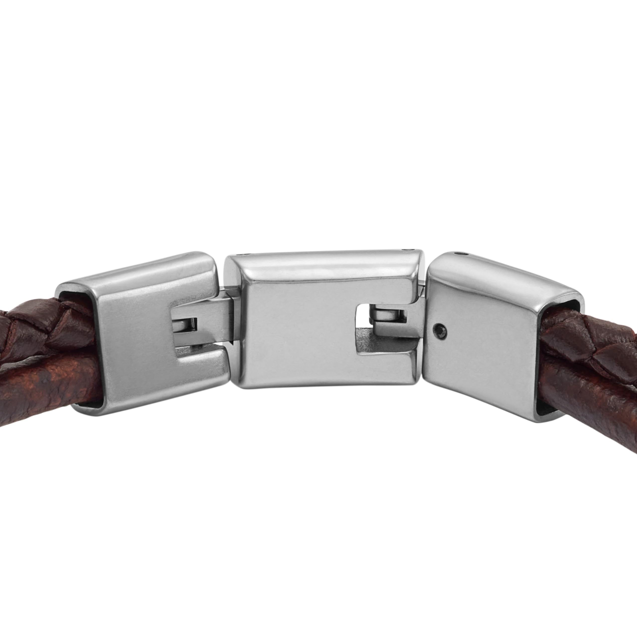Fossil Men's All Stacked Up Brown Leather Multi-Strand Bracelet, Color: Brown (Model: JF04702040)