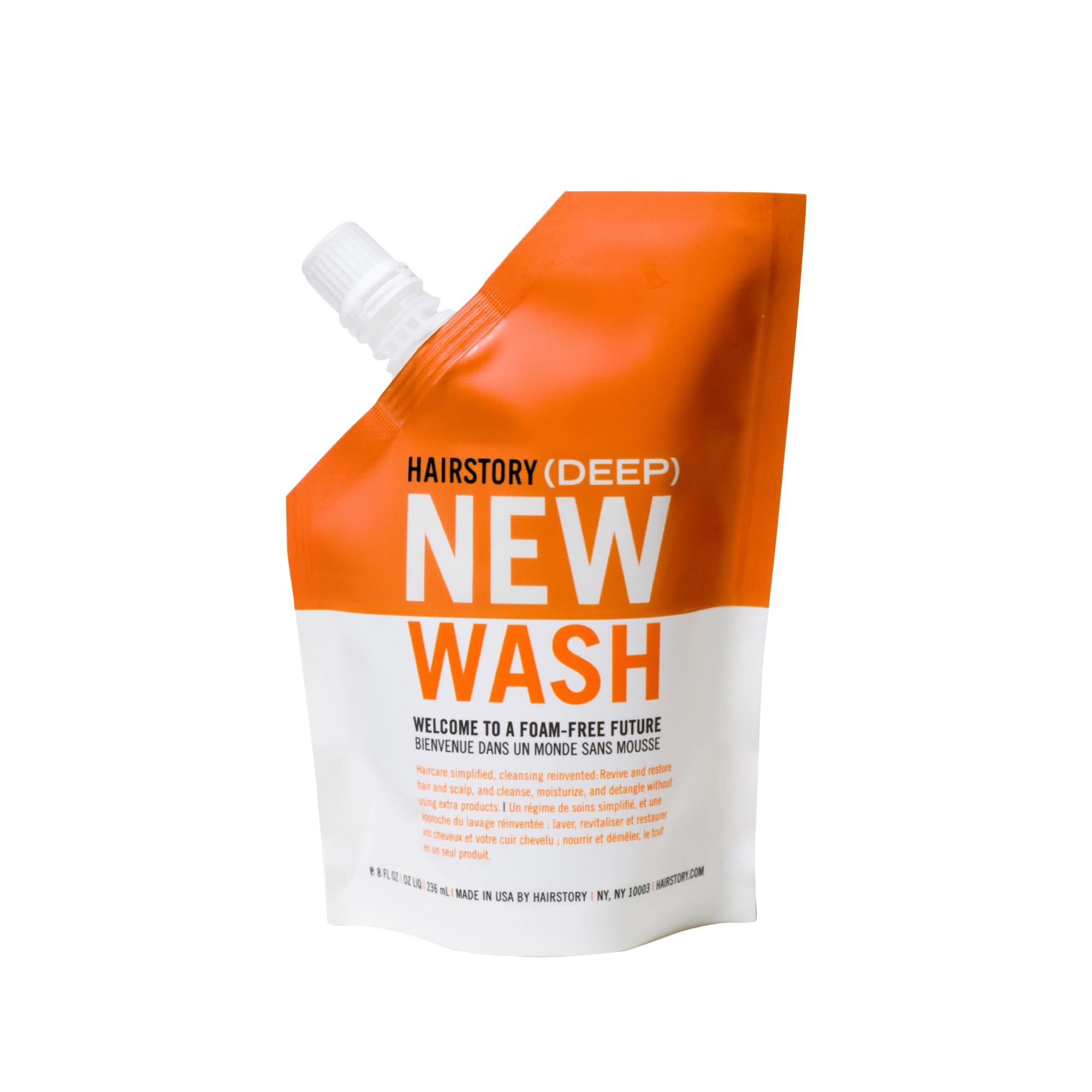 Hairstory New Wash Deep, Clarifying Cleansing Cream for Oily & Fine Hair, Shampoo & Conditioner Alternative, Removes Buildup & R