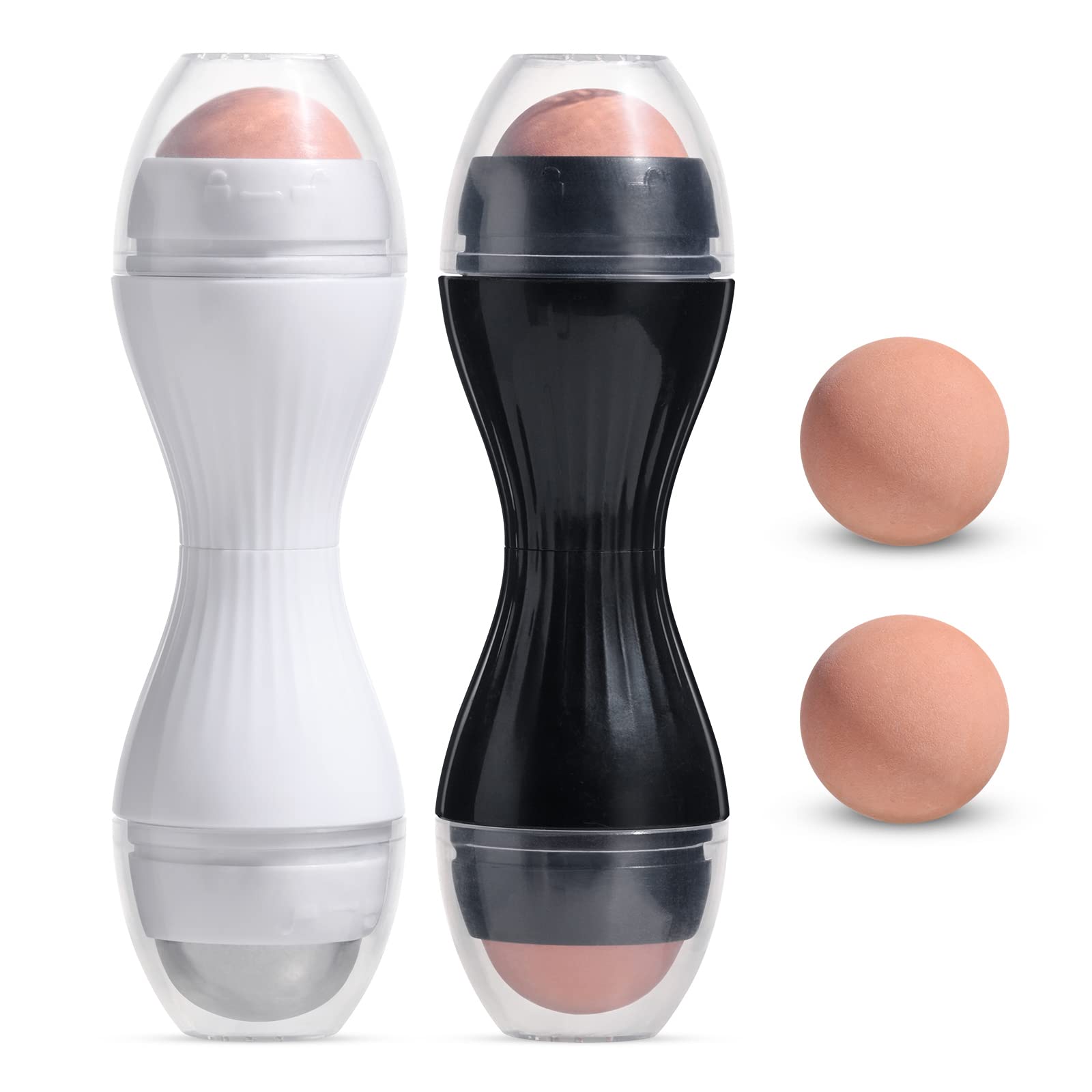 JPNK Oil Absorbing Volcanic Roller, Portable Reusable Oil-Resistant Face Roller, Oil Control Natural Stone Facial Tool, Suitable
