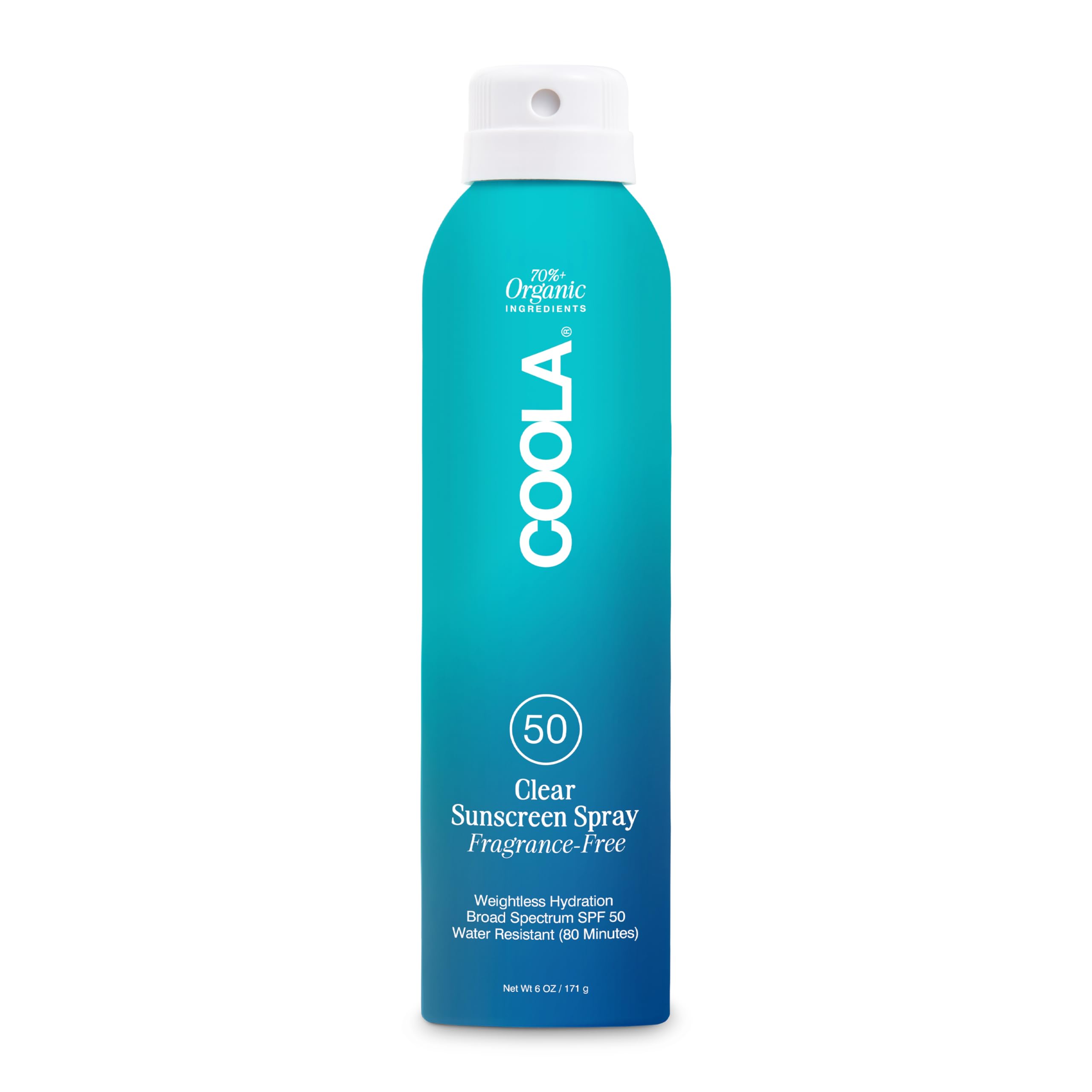Coola Organic Sunscreen Spf 50 Sunblock Spray, Dermatologist Tested Skin Care For Daily Protection, Vegan And Gluten Free, Fragr