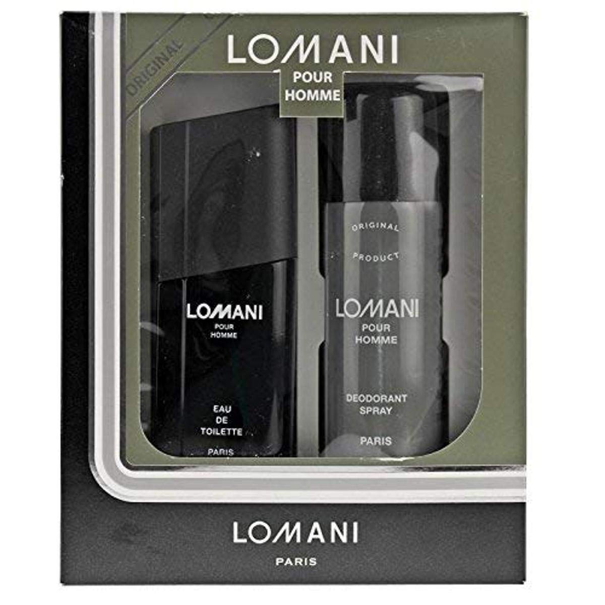 Lomani 2 Pcs Set For Men: 3.4 Eau De Toilette Spray + Deodorant Spray (Window Box)