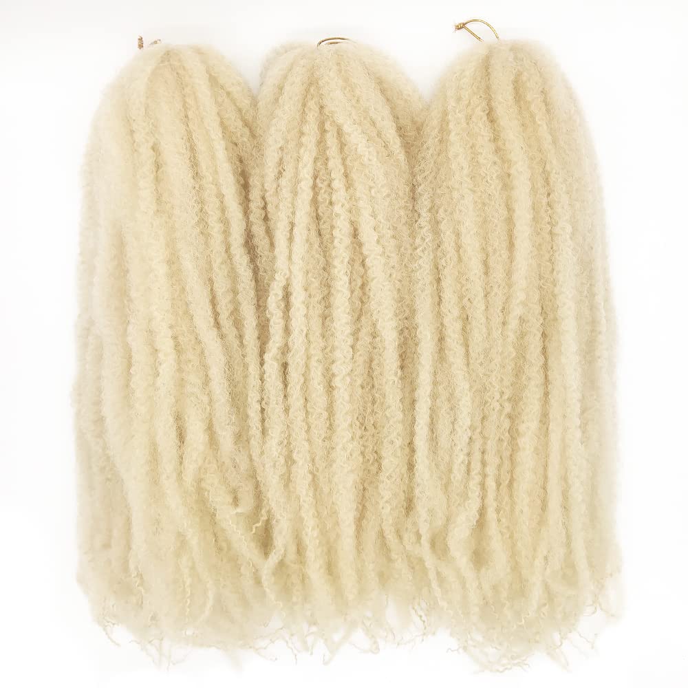 KGBFASS 3Packs Marley Braiding Hair 18Inch Afro Marley Hair For Twists Synthetic Kinky Braiding Hair Extensions (613)