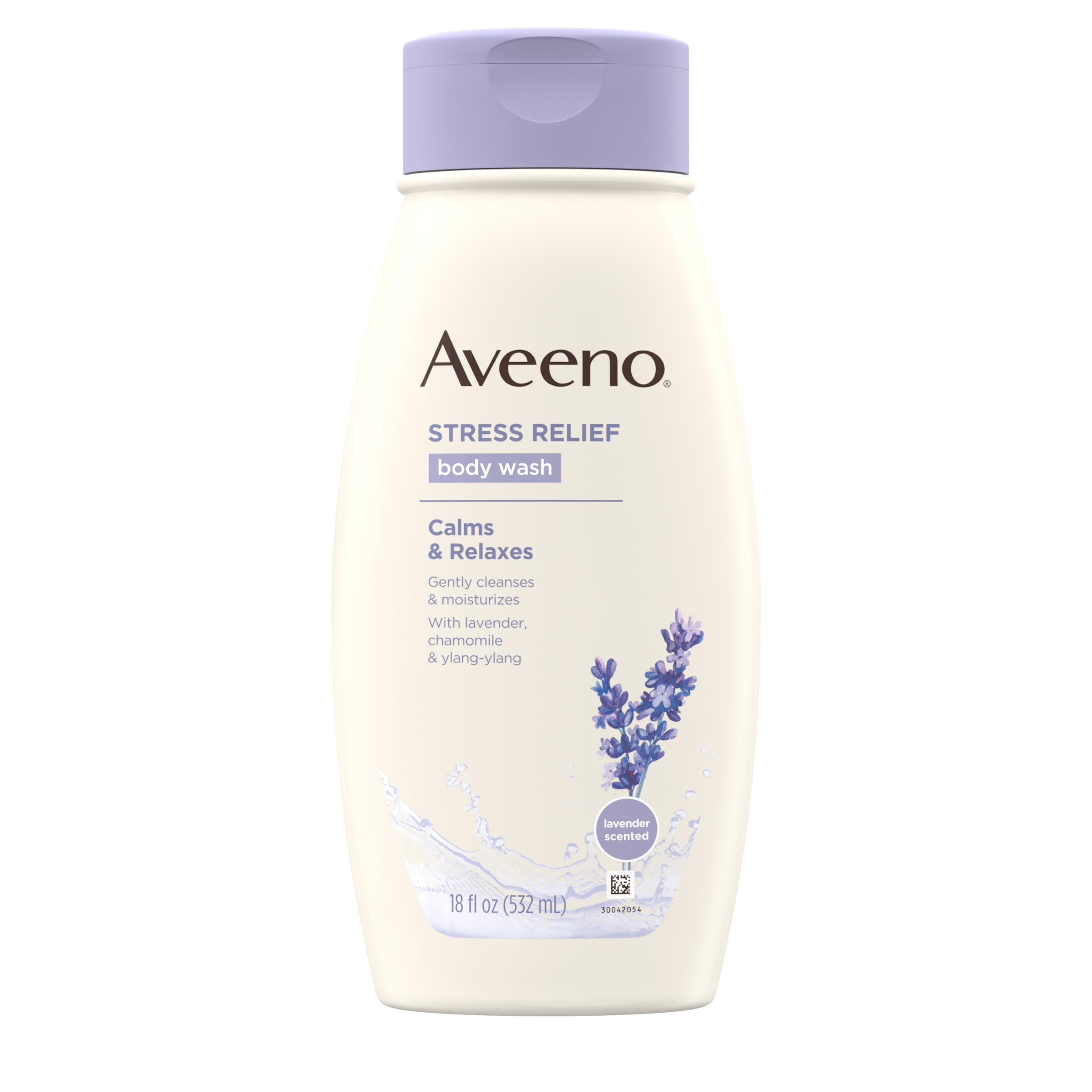 Aveeno Body Wash Stress Relief 18 Ounce (532ml) (3 Pack)