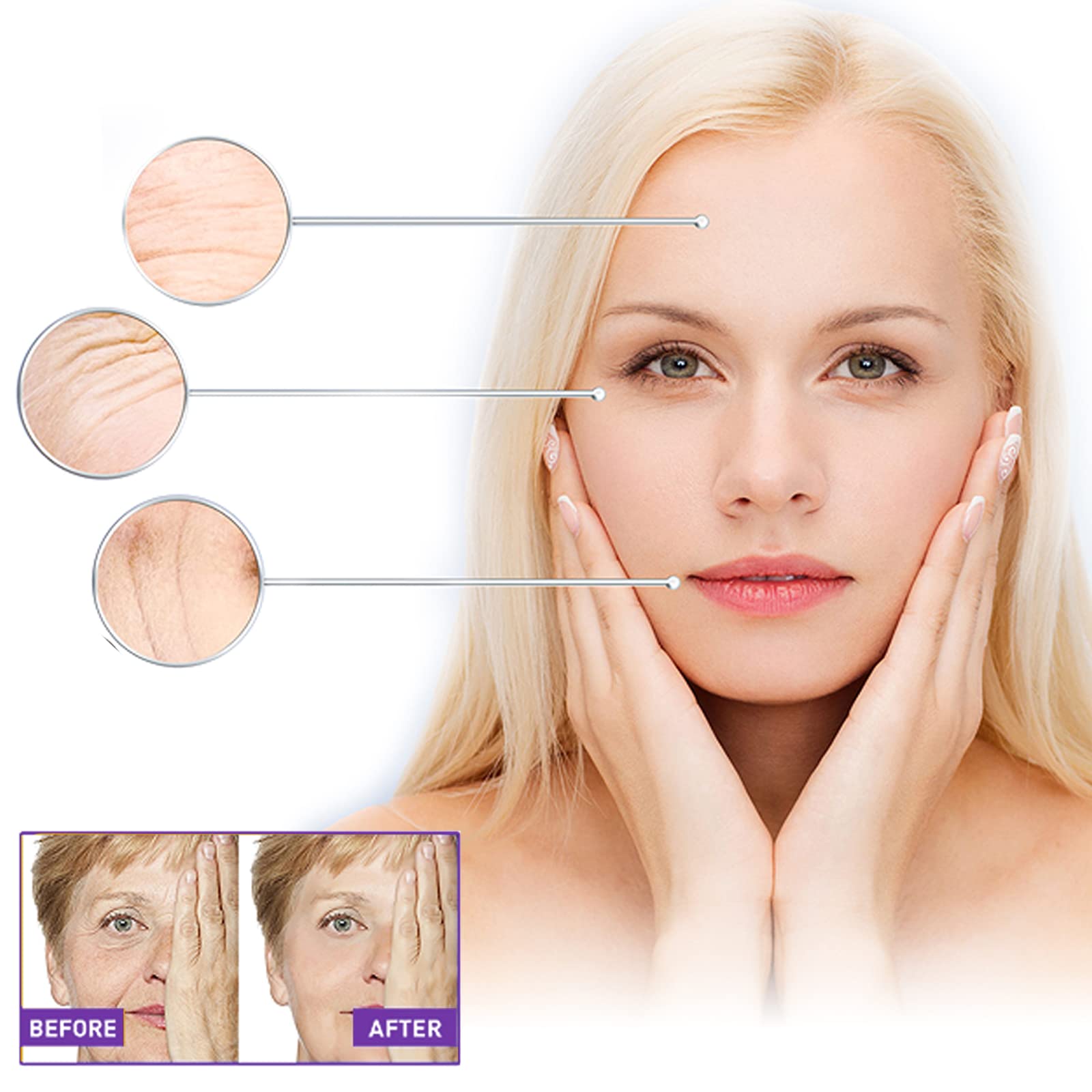 Faeceyer Face Forehead Wrinkle Patches -100 Pcs Face Lift Tape Anti-Wrinkle Pads,Facial Wrinkle Patches Face Tape Lifting Invisi
