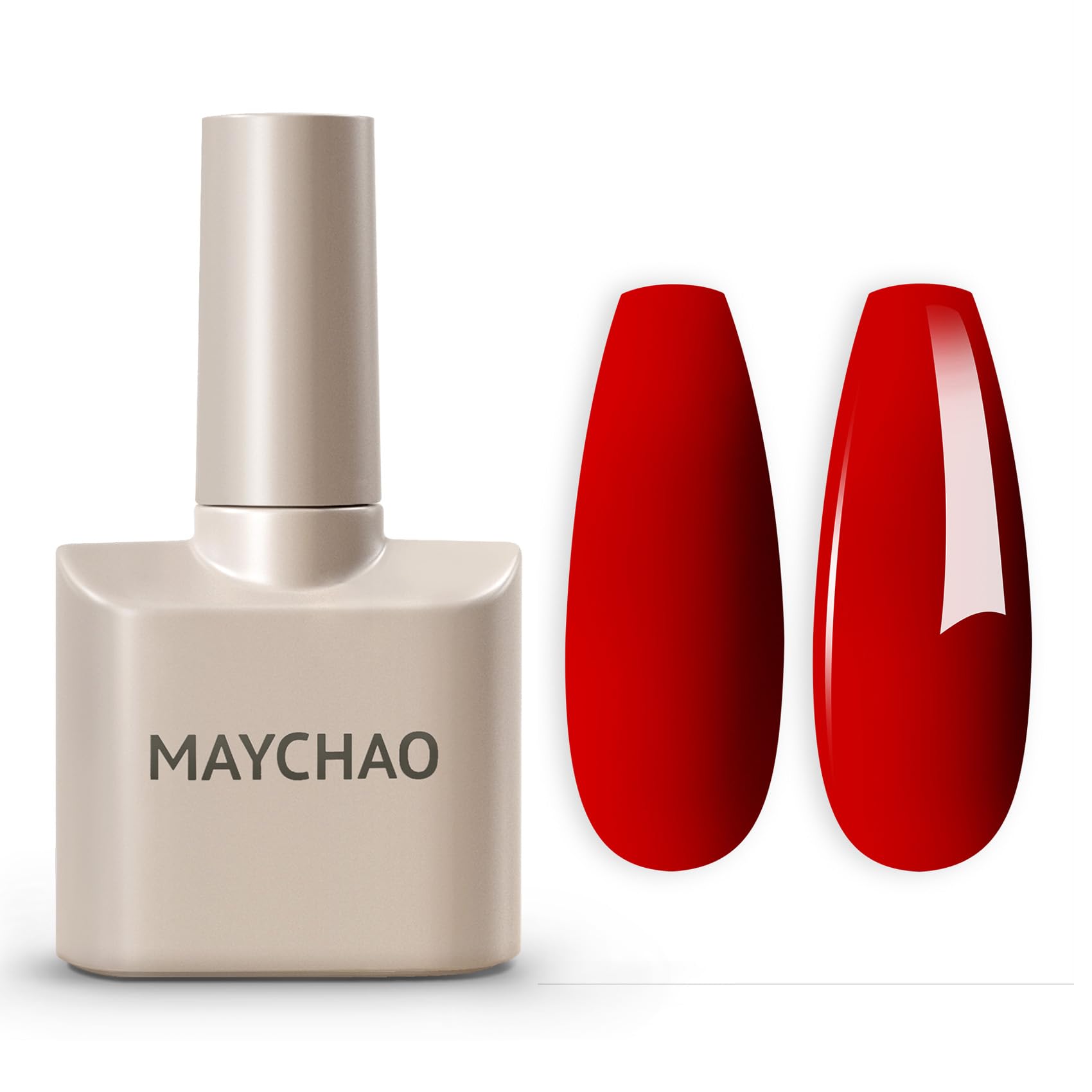 MAYCHAO 15ML Red Gel Nail Polish 1Pc Bright Red Gel Polish Soak Off UV LED Nail Gel Polish Nail Art Starter Manicure Salon DIY a