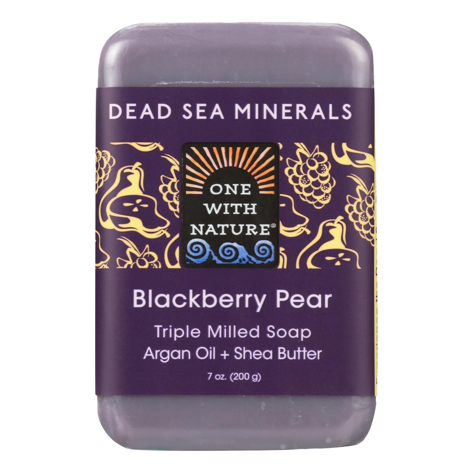 One With Nature, Soap Bar Blackberry Pear, 7 Ounce
