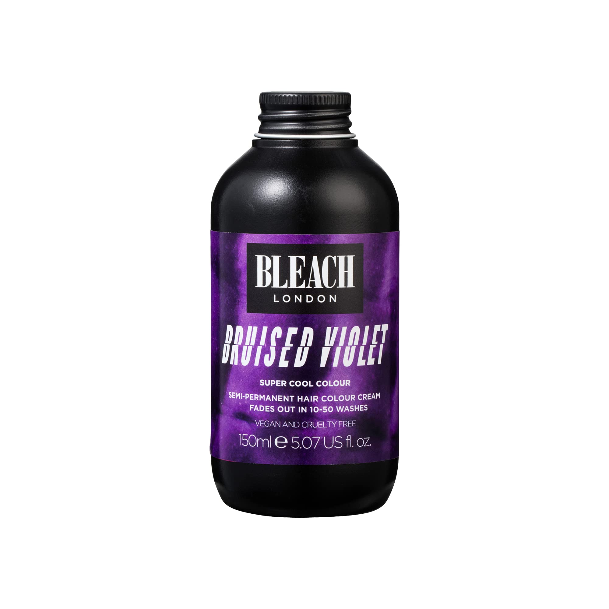 BLEACH LONDON Bruised Violet Color - Semi-Permanent Hair Color, Deep Dramatic Purple, Vegan, Cruelty Free, Temporary Hair Color 