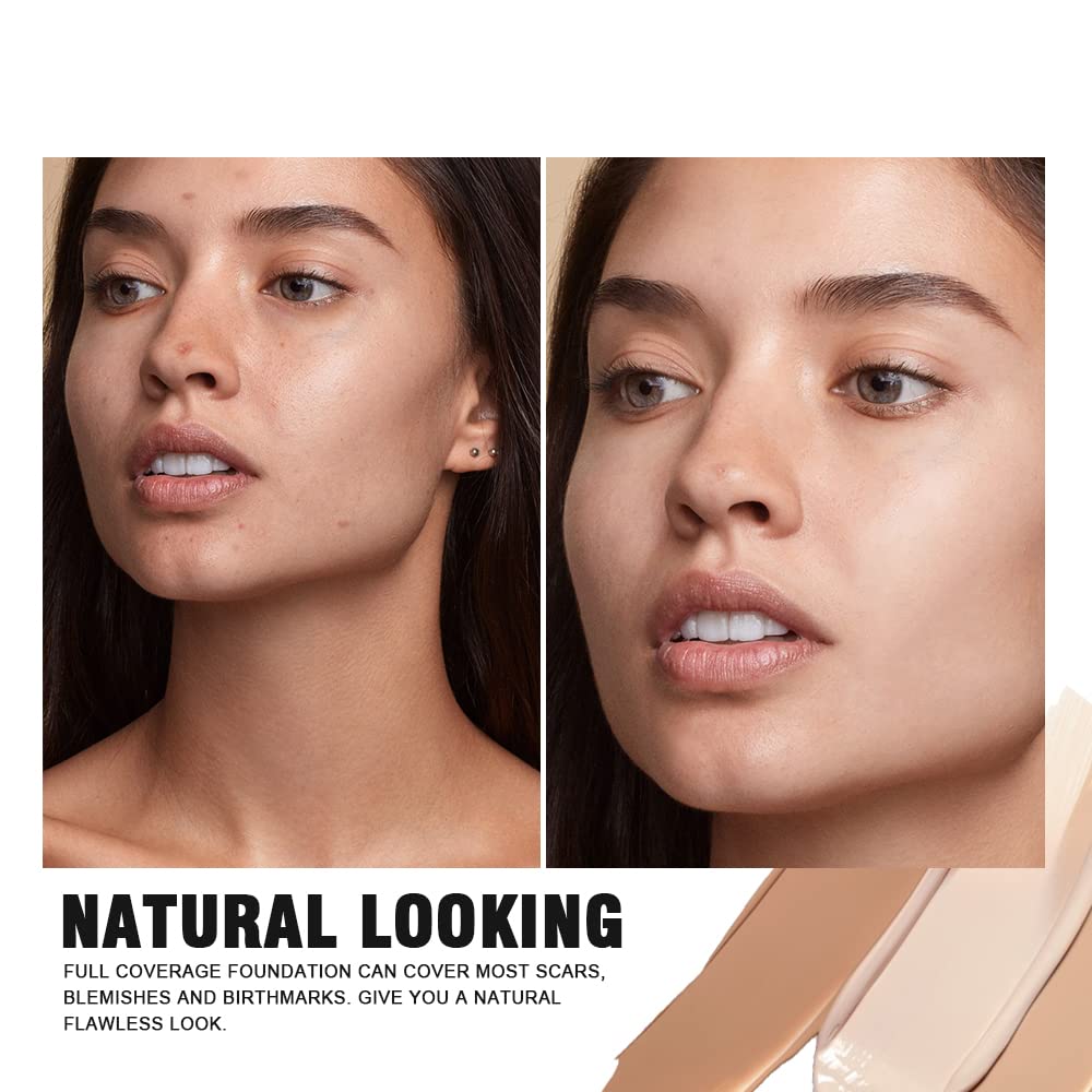 3 Pack Full Coverage Concealer Cream Makeup, Waterproof Matte Smooth Concealer Corrector For Dark Spot Under Eye Circles (3  5G/