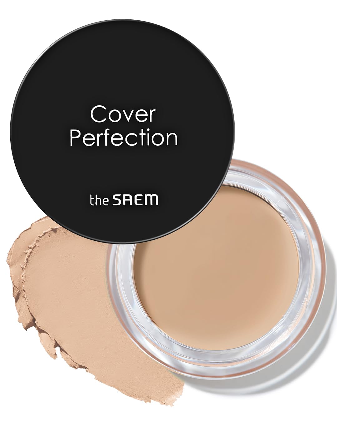 THESAEM Cover Perfection Pot Concealer #01 Clear Beige - High Adherence & Coverage Balm, Conceals Blemish & Acne Spots, Matte Fi