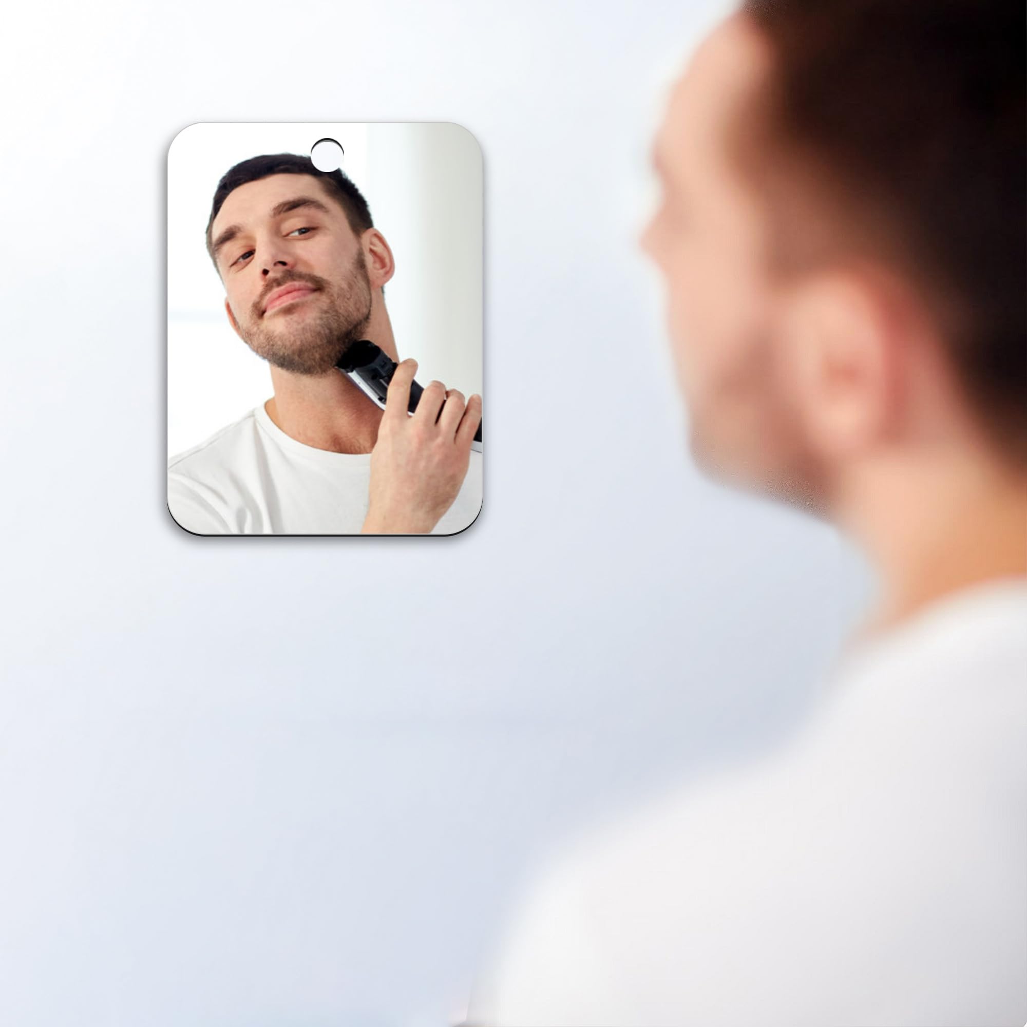 Shatter Mirros Shaving Mirror, Unbreakable Shower Mirrors, (Small,6 Inches X 4 Inches) Bathroom Handheld Mirror For Men And Wome