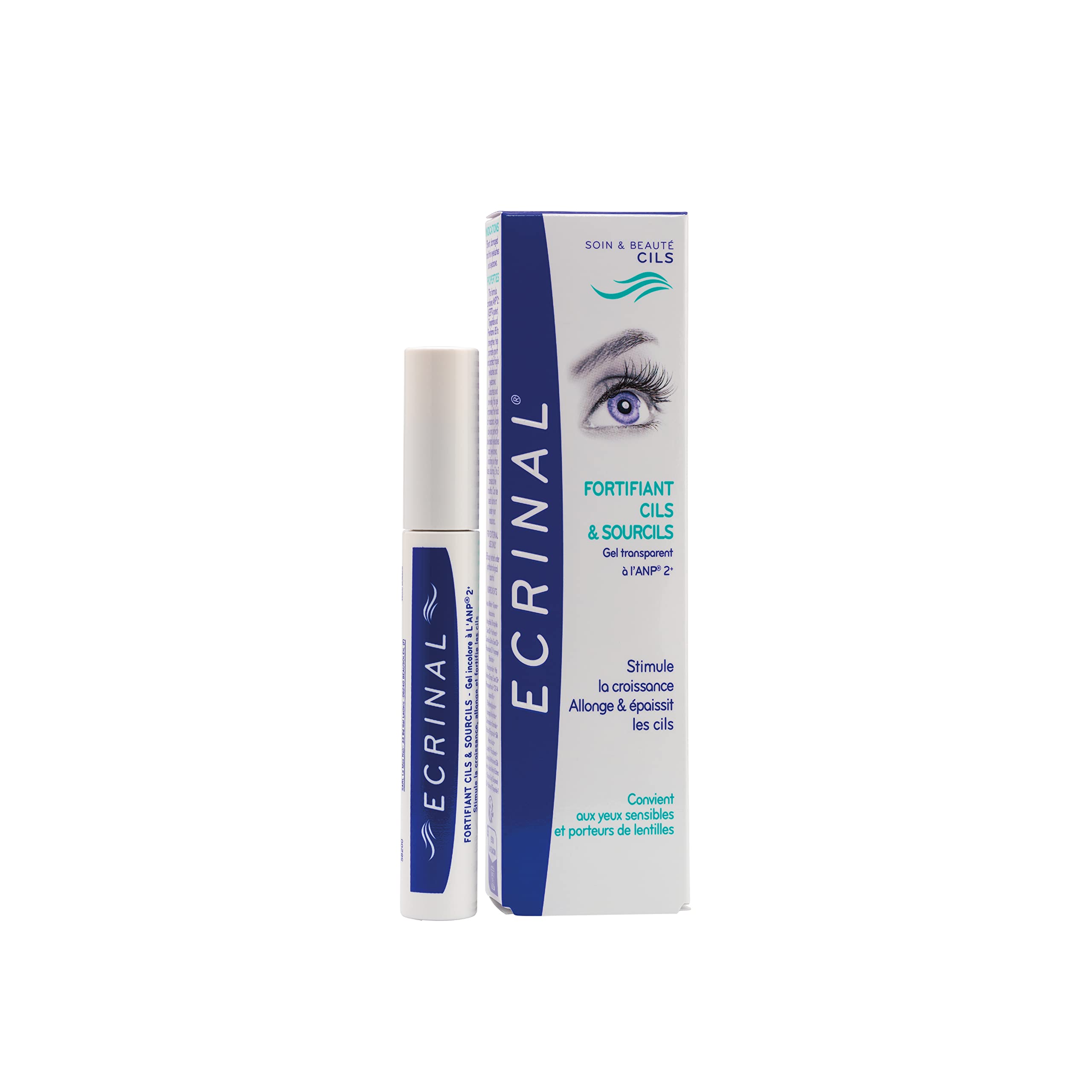 Ecrinal ANP2+ Strengthening Lash Gel - 3 in 1 Eyelash and Eyebrow Serum for Fuller, Thicker, Stronger Lashes, Eye Brow Clear Gel