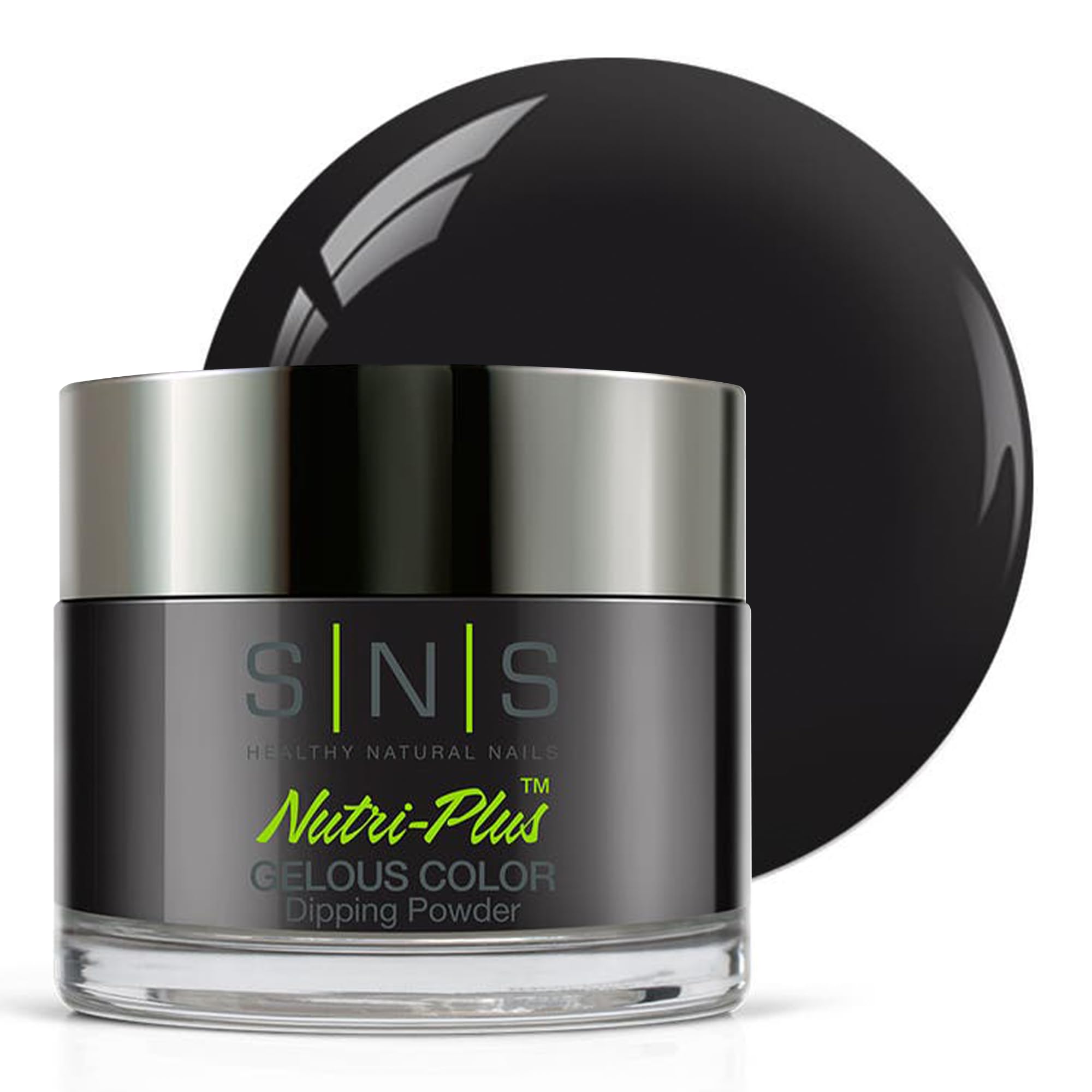 SNS Nail Dip Powder, Gelous Color Dipping Powder  Mozart (Black)  LongLasting Dip Nail Color Lasts 14 Days  LowOdor & No UV