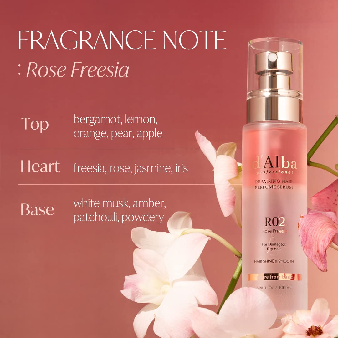 D'Alba Piedmont Italian White Truffle Professional Repairing Hair Perfume Serum Fragrance (3.38 Fl Oz)