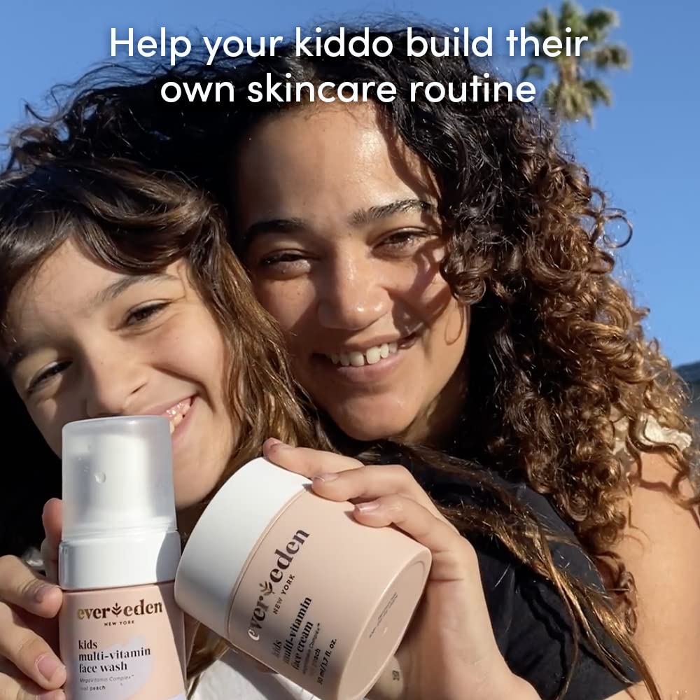 Evereden Kids Face Cream: Cool Peach, 1.7 Oz.  Plant Based And Natural Face Lotion  Clean And Non-Toxic Face Moisturizer  Multi-