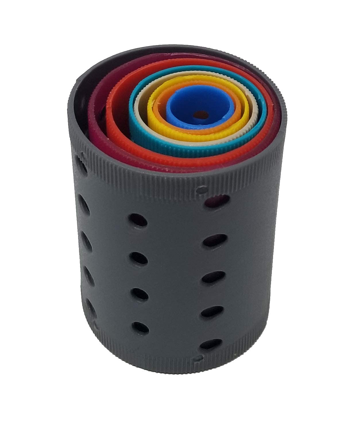 Kleravitex Hair Curlers Roller Set / Set of 96 Stackable Rollers / 8 Size Rollers From Extra Small to Extra Large / 12 Rollers p