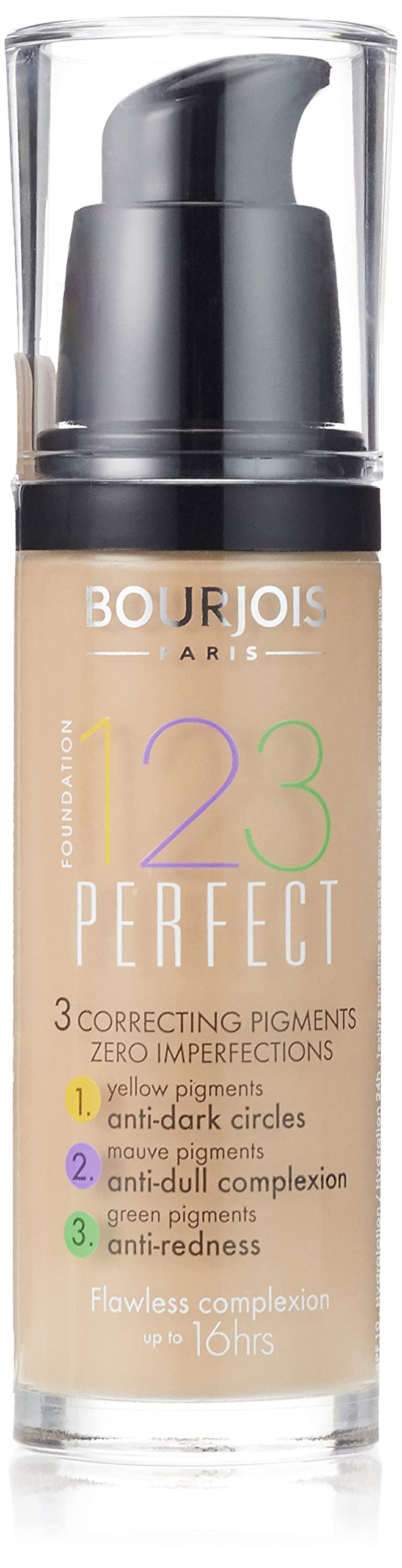 Bourjois Fond de Teint 123 Perfect Foundation for Women, 52 Vanille, 1 Ounce