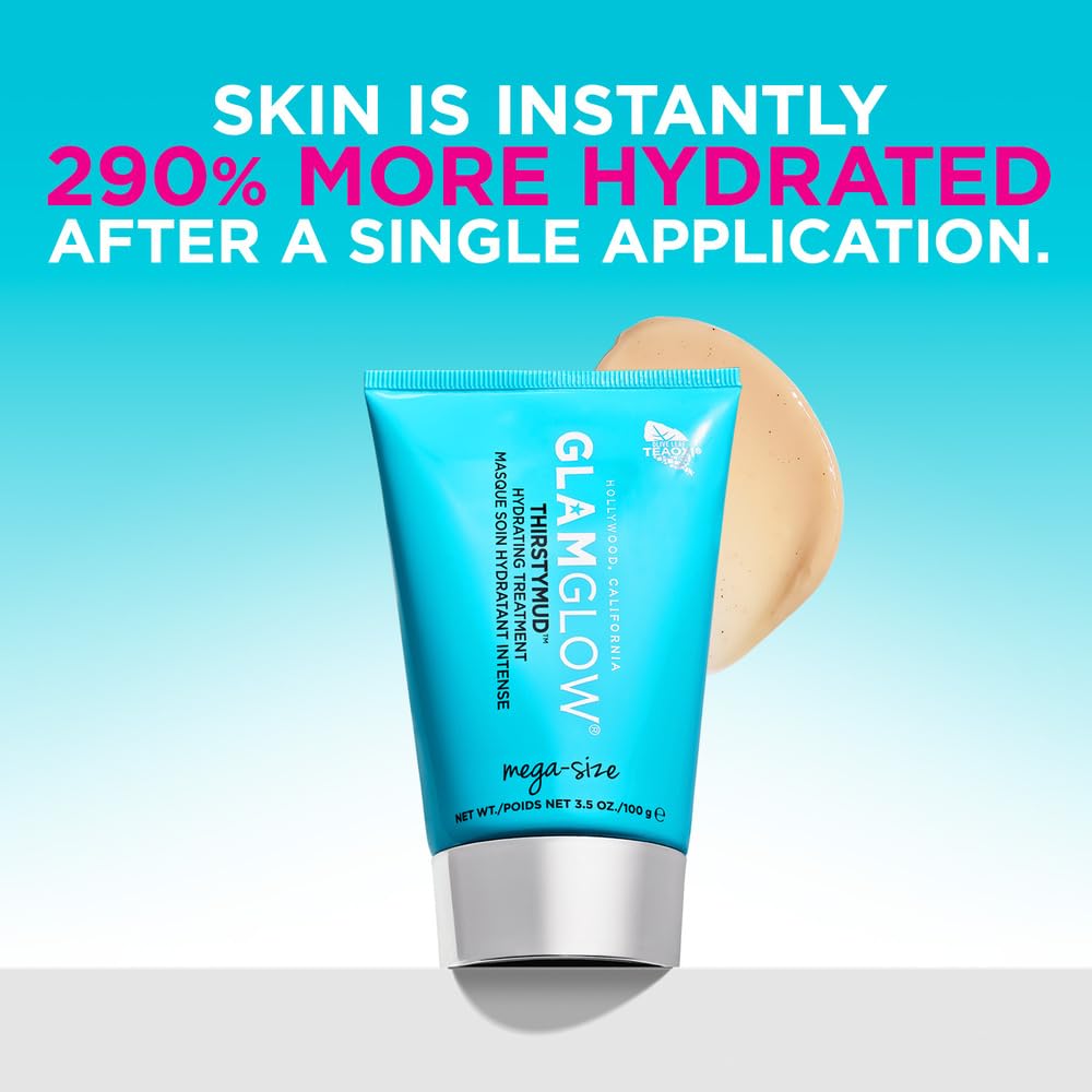 Glamglow THIRSTYMUD Hydrating Treatment Mask, 3.5 Ounce - Deep Hydration for Dry Skin