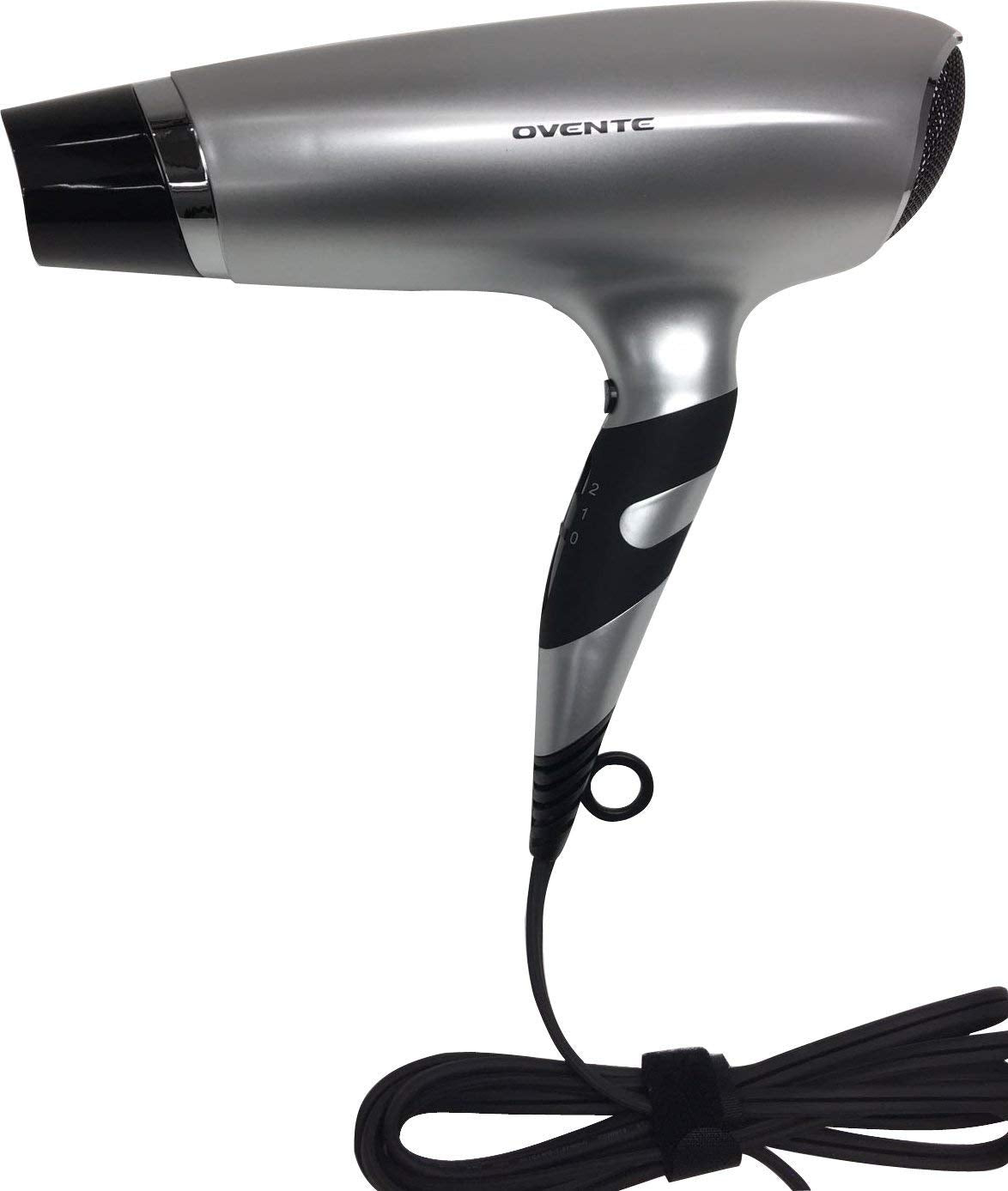 Ovente 1875 Watt Lightweight Hair Dryer, Ionic & Tourmaline Technology, Ideal for Body, Volume & Smoothing, Concentrator Nozzle