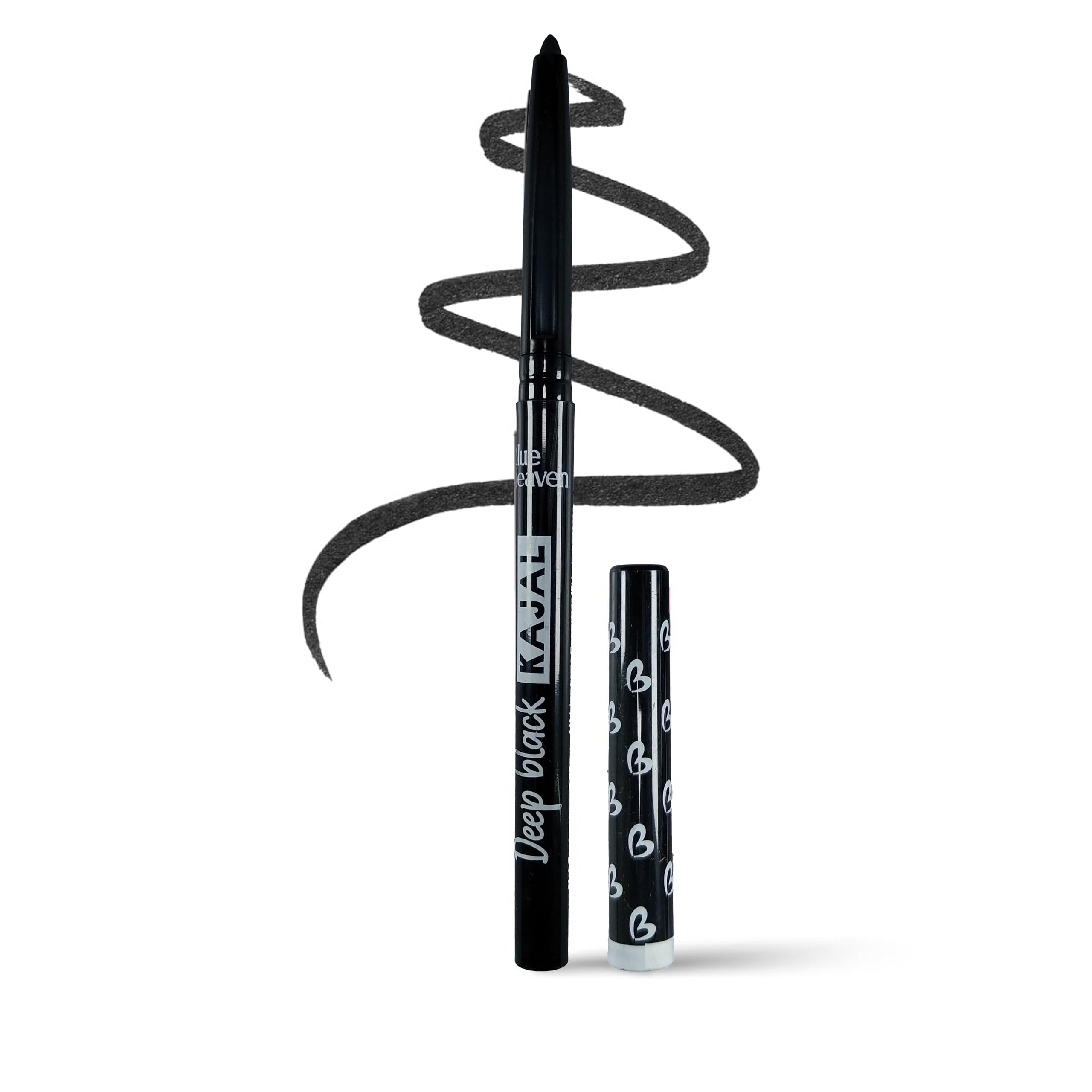Black Kajal Eyeliner, Waterproof Matte Kohl, Twist-Up Pencil, Smudge-Proof, Long-Lasting | Kajal Pencil Black Waterproof (1 Pcs)
