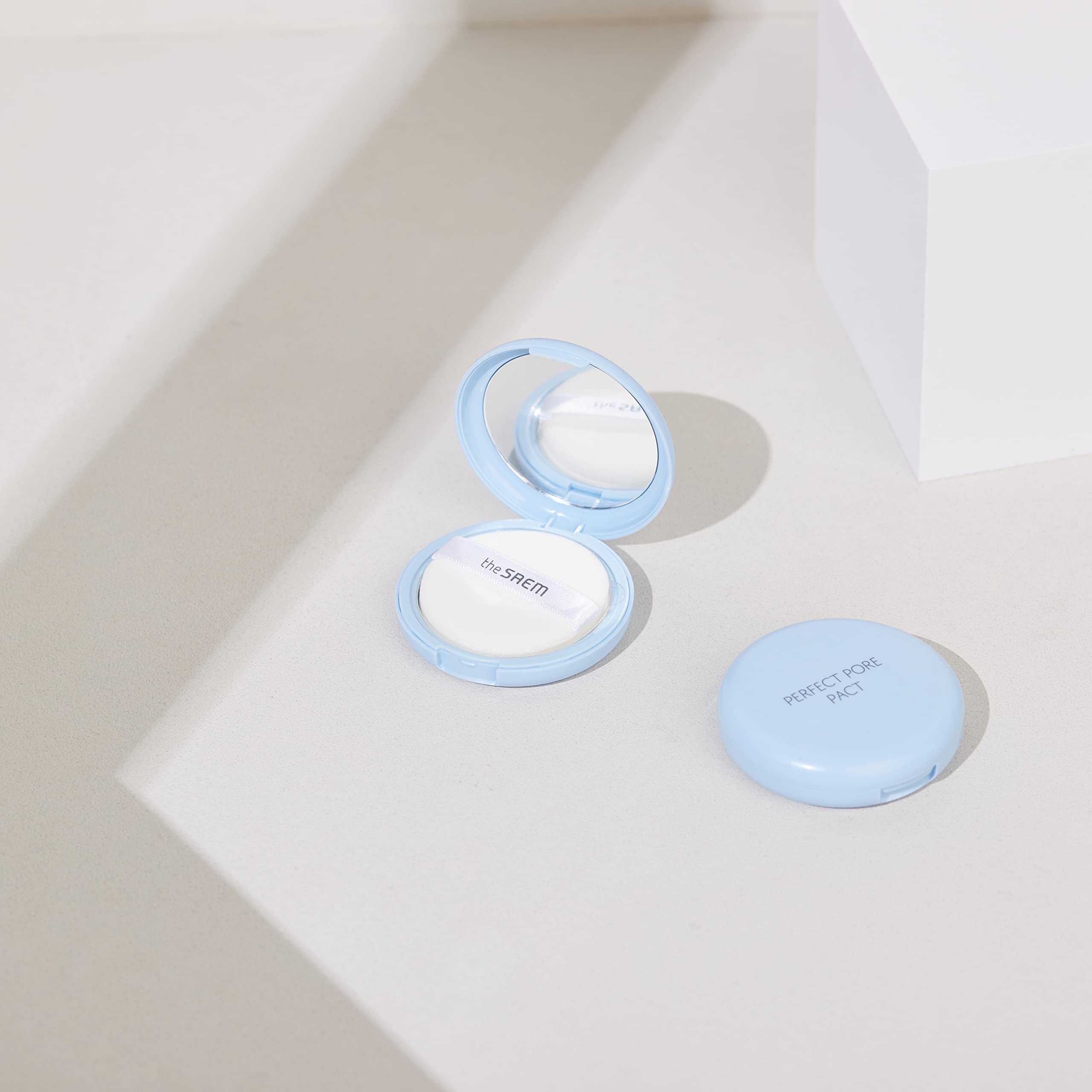 Thesaem Saemmul Perfect Pore Pact - Sebum Control Makeup Pressed Powder Pact, Pore Minimization, Plant-Based Setting Finishing P