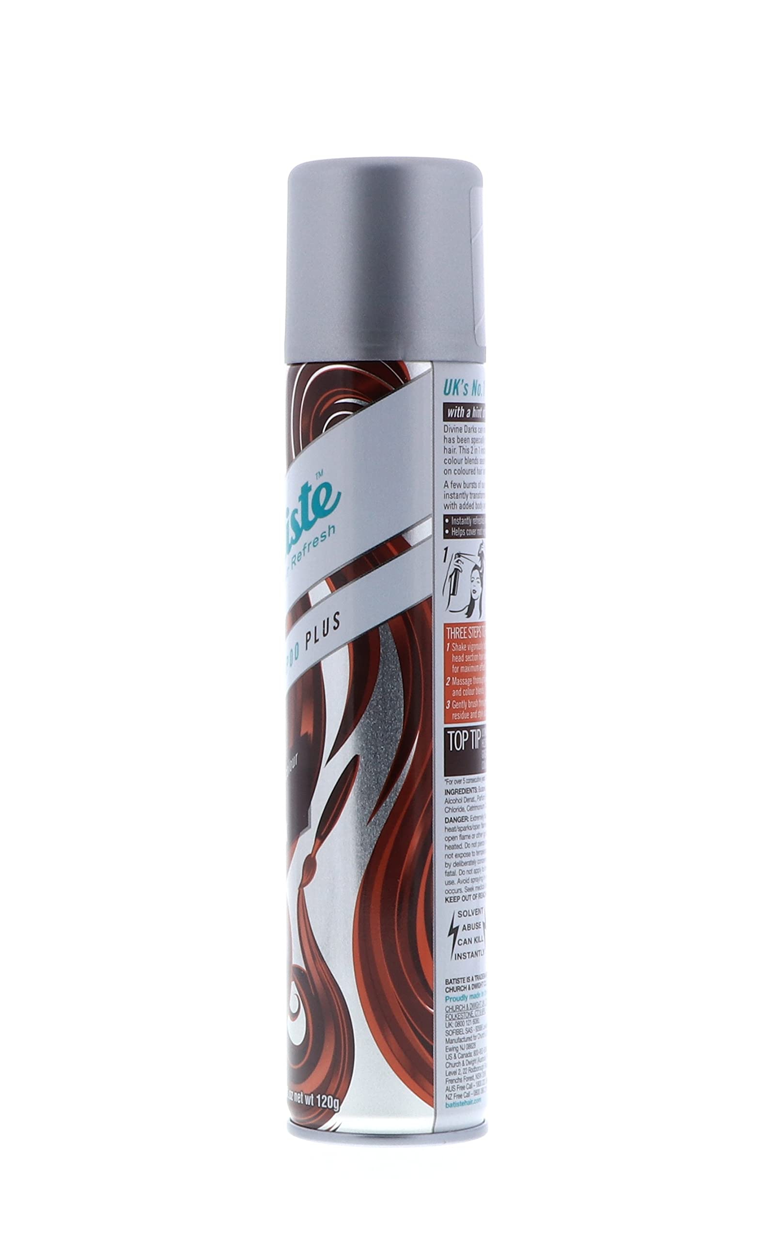 Batiste Color Dry Shampoo, Dark Hair 200 ml ( Pack of 2)