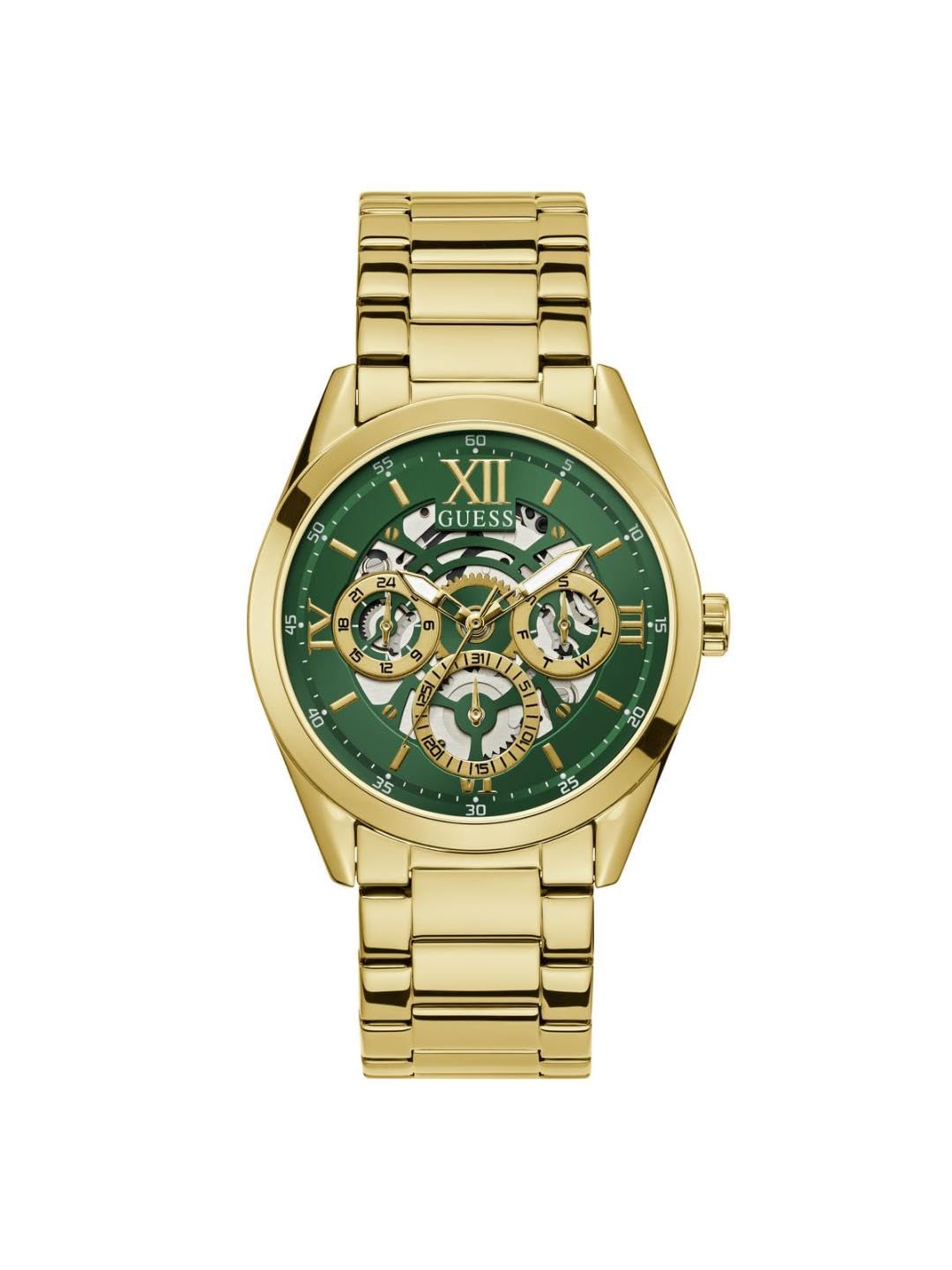 Guess Dress Men 42 Mm Green Dial Chrono Watch Gw0652G4