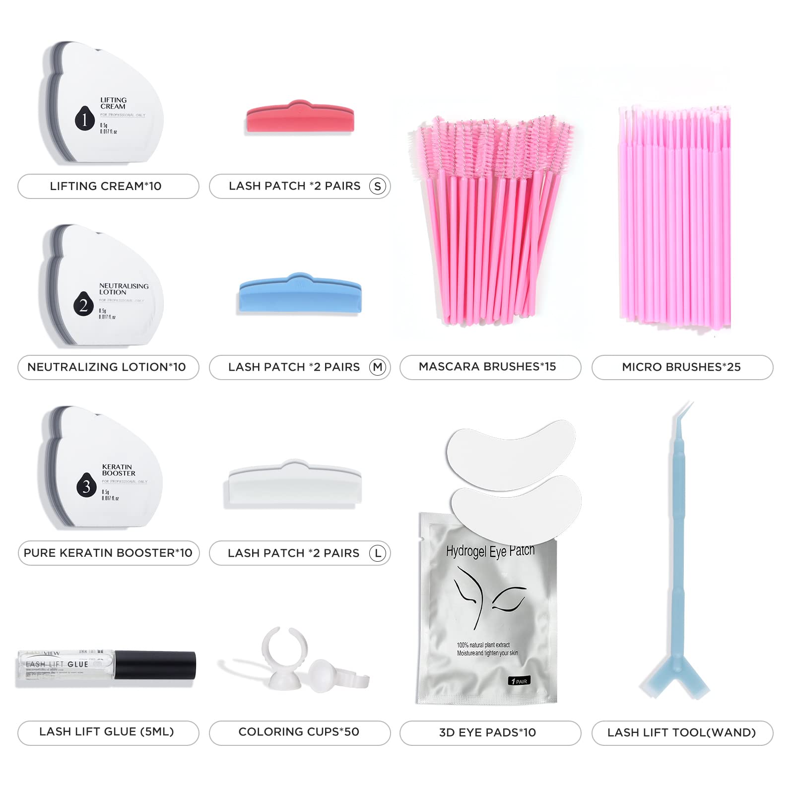 LASHVIEW Lash Lift Kit,Lash Lift,Professional Eyelash Perm Kit,Liquid Set,Semi-Permanent,Curling Perming,Wave Lift Extension Per