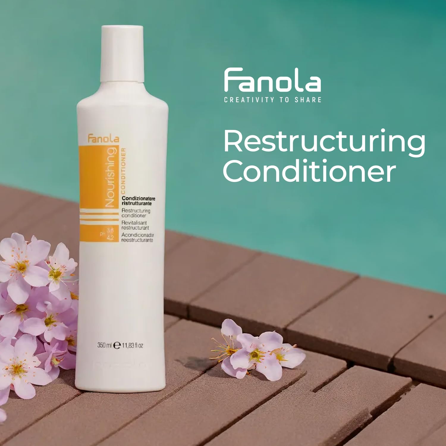 Fanola Nutri Care Restructuring Conditioner - Enriched With Argan & Linseed Oil - Deep Protein Conditioner For Dry & Damaged Hai