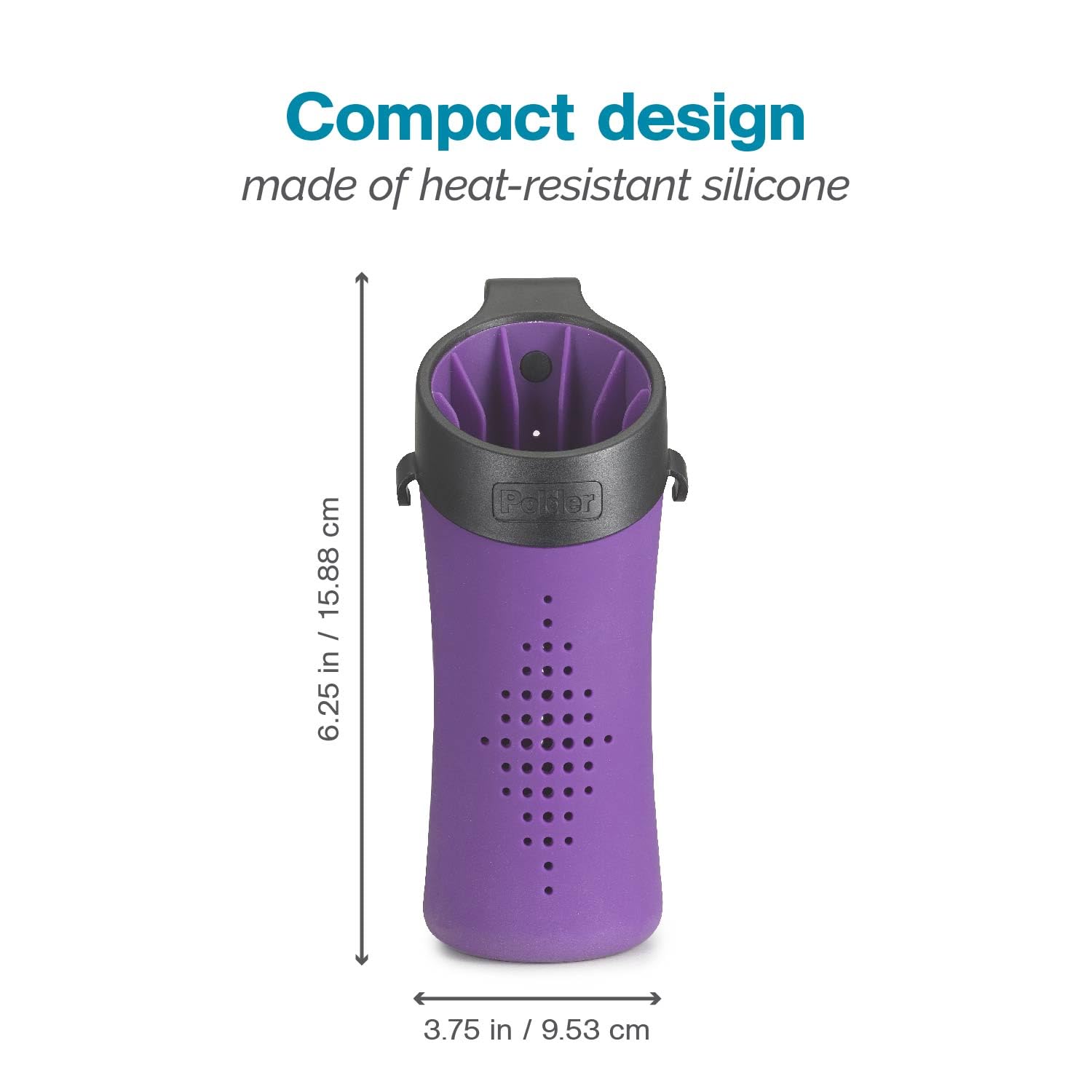 Polder High-Heat Silicone Hot Sleeve Cover for Flat Iron, Curling Iron, Hair Straightener, Portable Travel Pouch for Hot Hair St