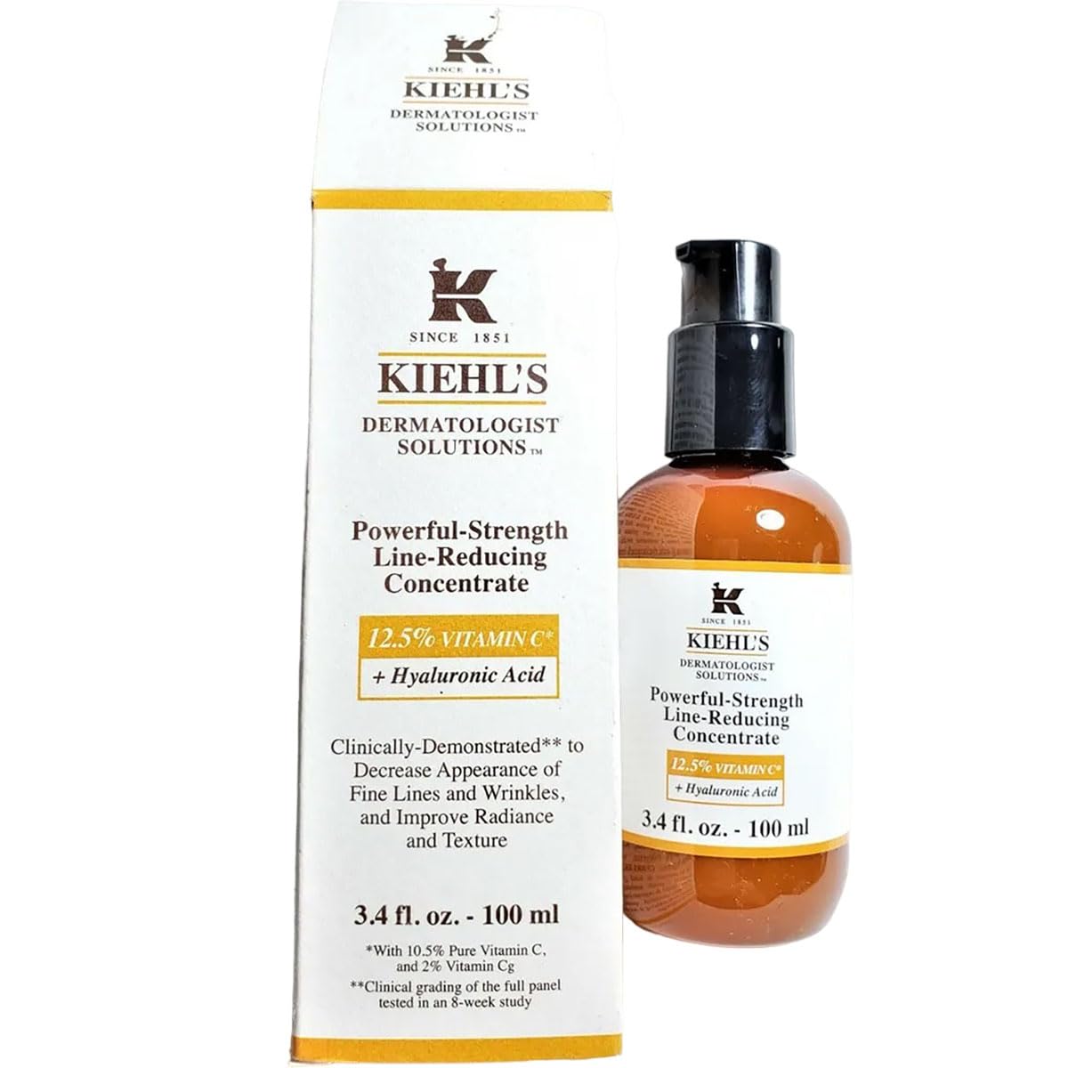 Kiehl'S Powerful-Strength 12.5% Vitamin C Serum, Line-Reducing Concentrate For Face, Boosts Radiance & Firmness, Smooths & Plump