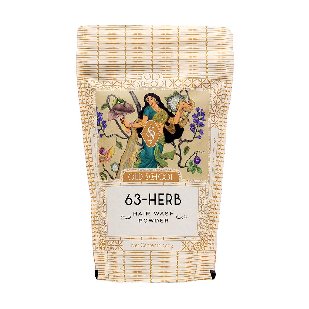 Old School Rituals 63-Herb Hair Wash Powder | Natural Shampoo Powder With 35 Dry Herbs & 28 Fresh Herbs | Gentle Cleansing For S