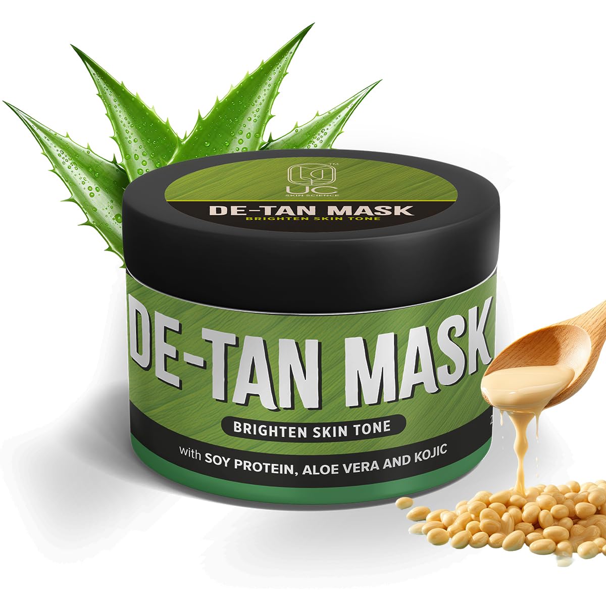 Uc DeTan Face Mask  Instant Glow & Brightening For All Skin Types Peroxide & Sulphate Free  Removes Tan Face Pack, Dark Spots