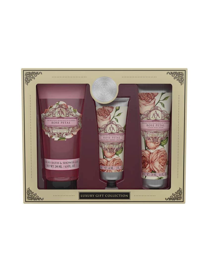 Aaa Bath & Body Collection - Shower Gel 200Ml, Hand Cream 60Ml & Body Cream 130Ml (Rose Petal)