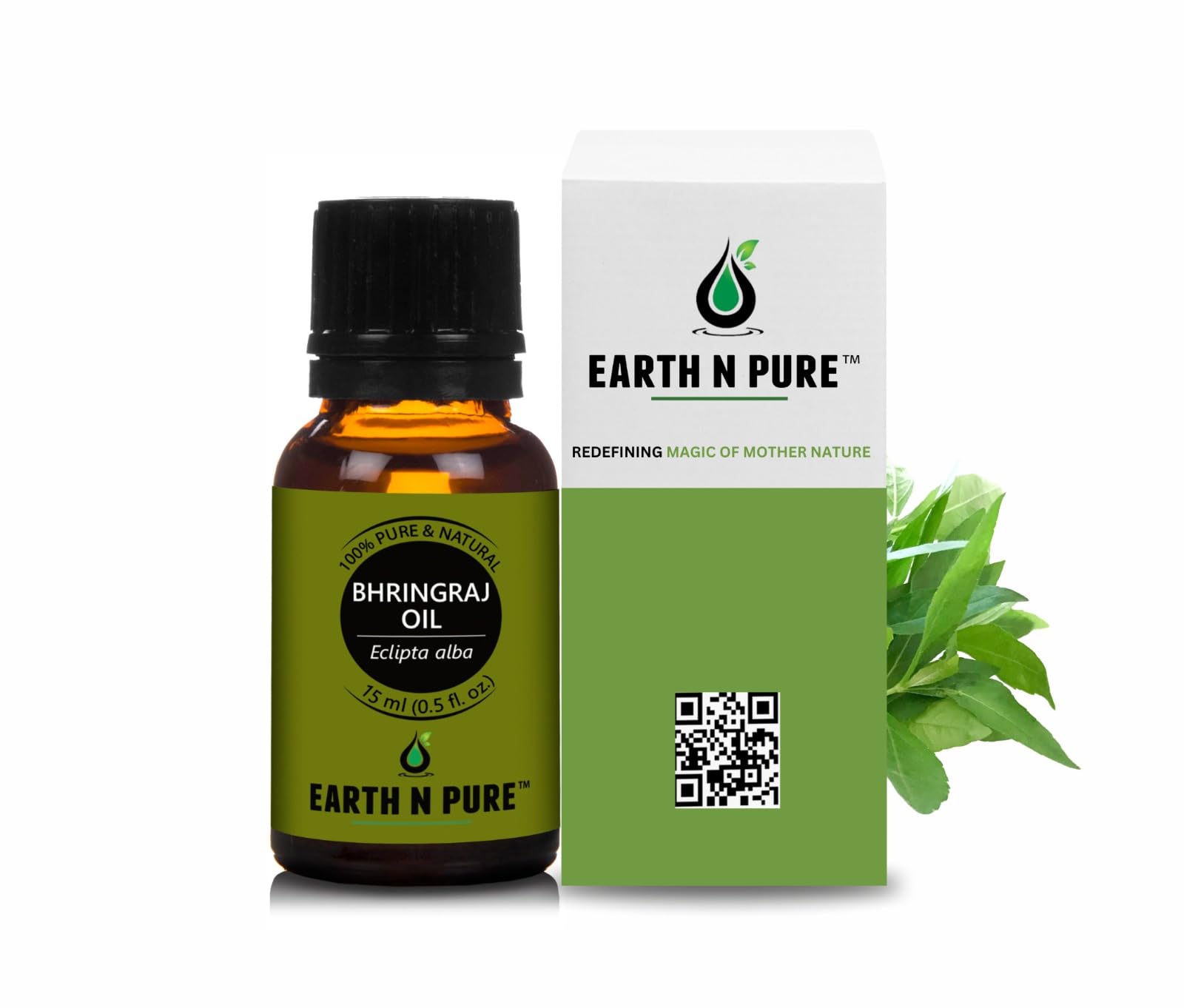Earth N Pure Bhringraj Oil Natural & Therapeutic Grade For Hair Growth 15 Ml