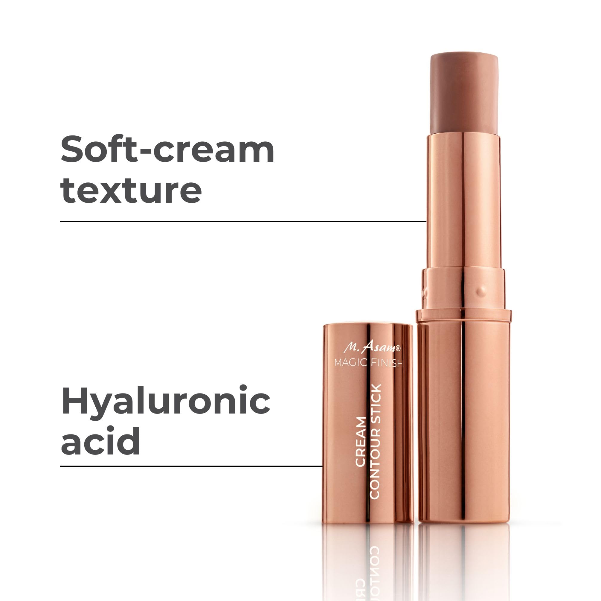 M. Asam Magic Finish Cream Contour Stick Medium-Dark - Creamy Contour Stick For A Defined Face Shape, Creates Optical Shadows, M