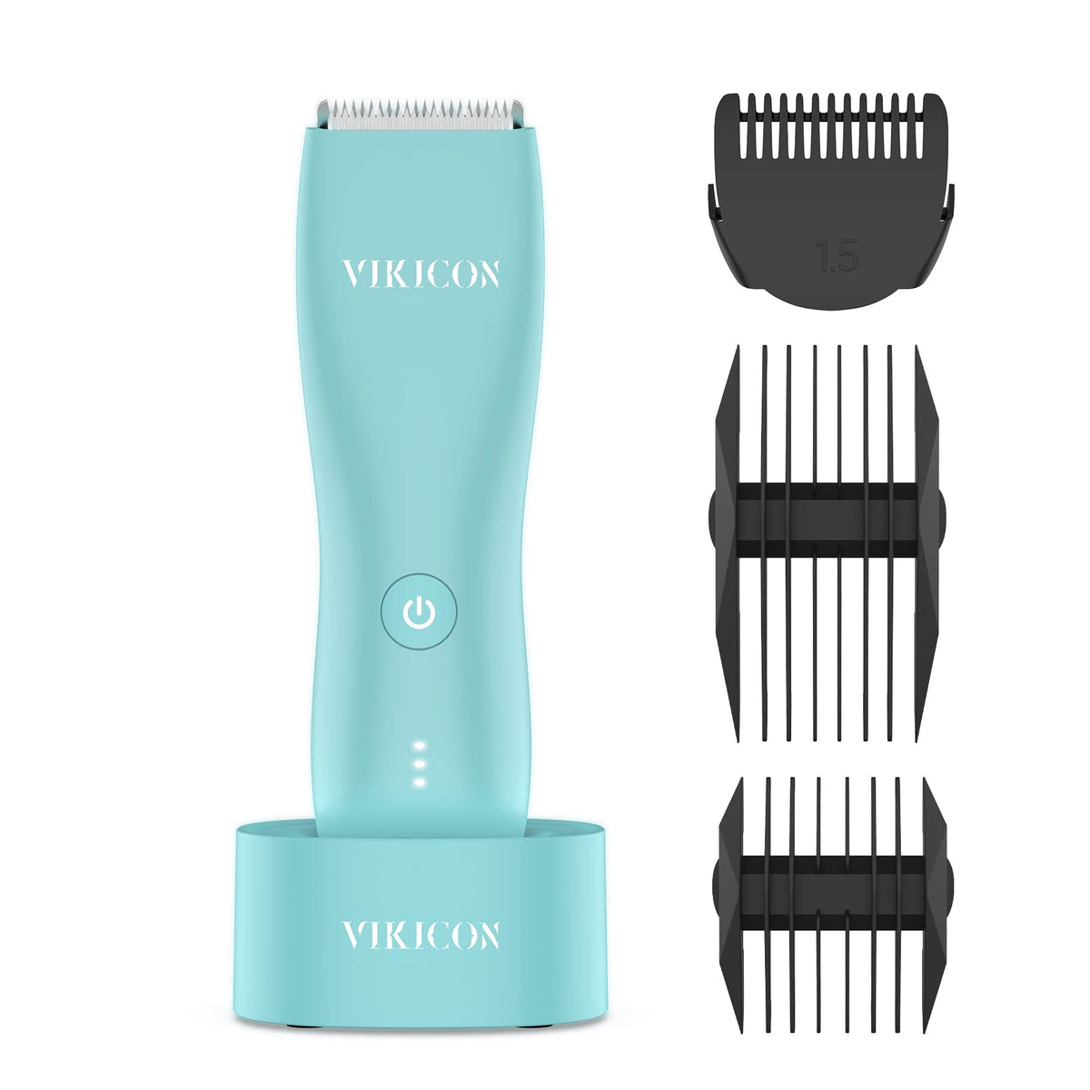 Vikicon Body Groomer For Men: Waterproof Groin & Pubic Hair Trimmer Electric Body Shaver With Charging Dock And 1.5Mm Close Shav