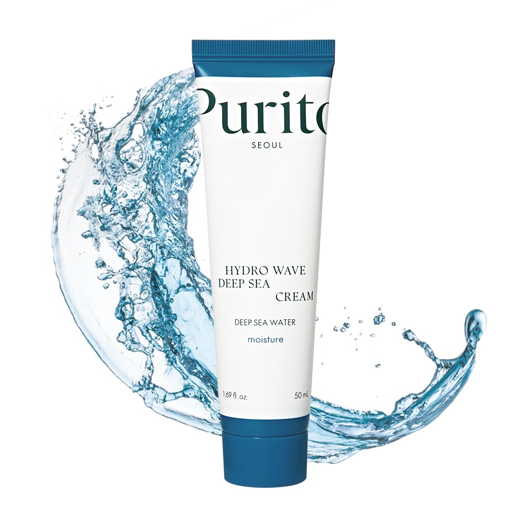 Purito Deep Sea Cream, Hydration, Lightweight, For All Skin Types, Daily Face Moisturizer, Vegan & Cruelty-Free, Korean Skin Car