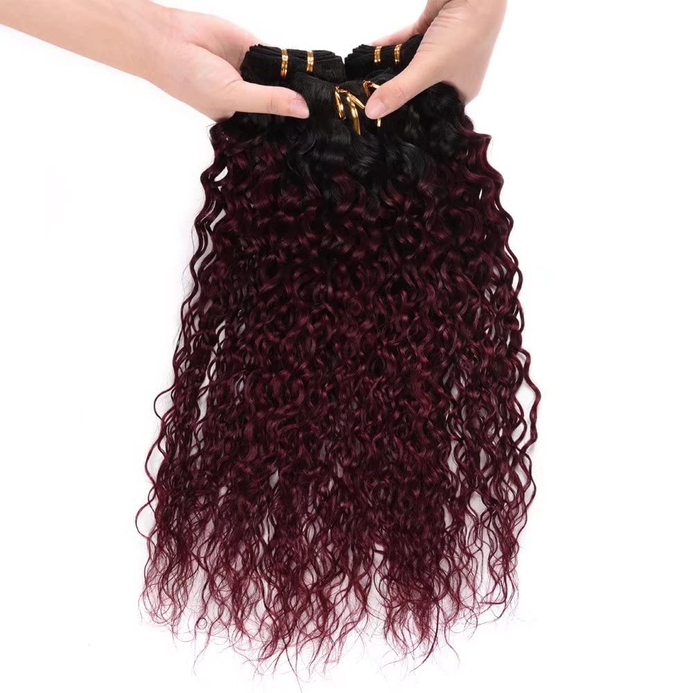 Feel Me Ombre Brazilian Hair Weave Bundles Water Wave Human Hair Bundles 8A Mink Unprocessed Brazilian Water Wave Virgin Hair Bu