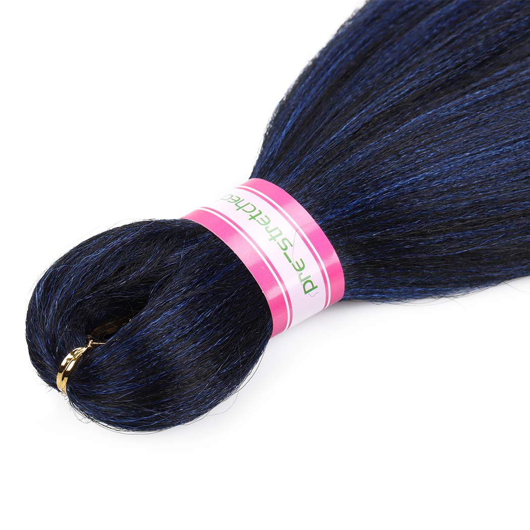 Dorsanee Ombre Blue Braiding Hair Pre Stretched 20 Inch 8 Packs Braiding Hair Extensions For Crochet Box Braids Twists Locs Hair