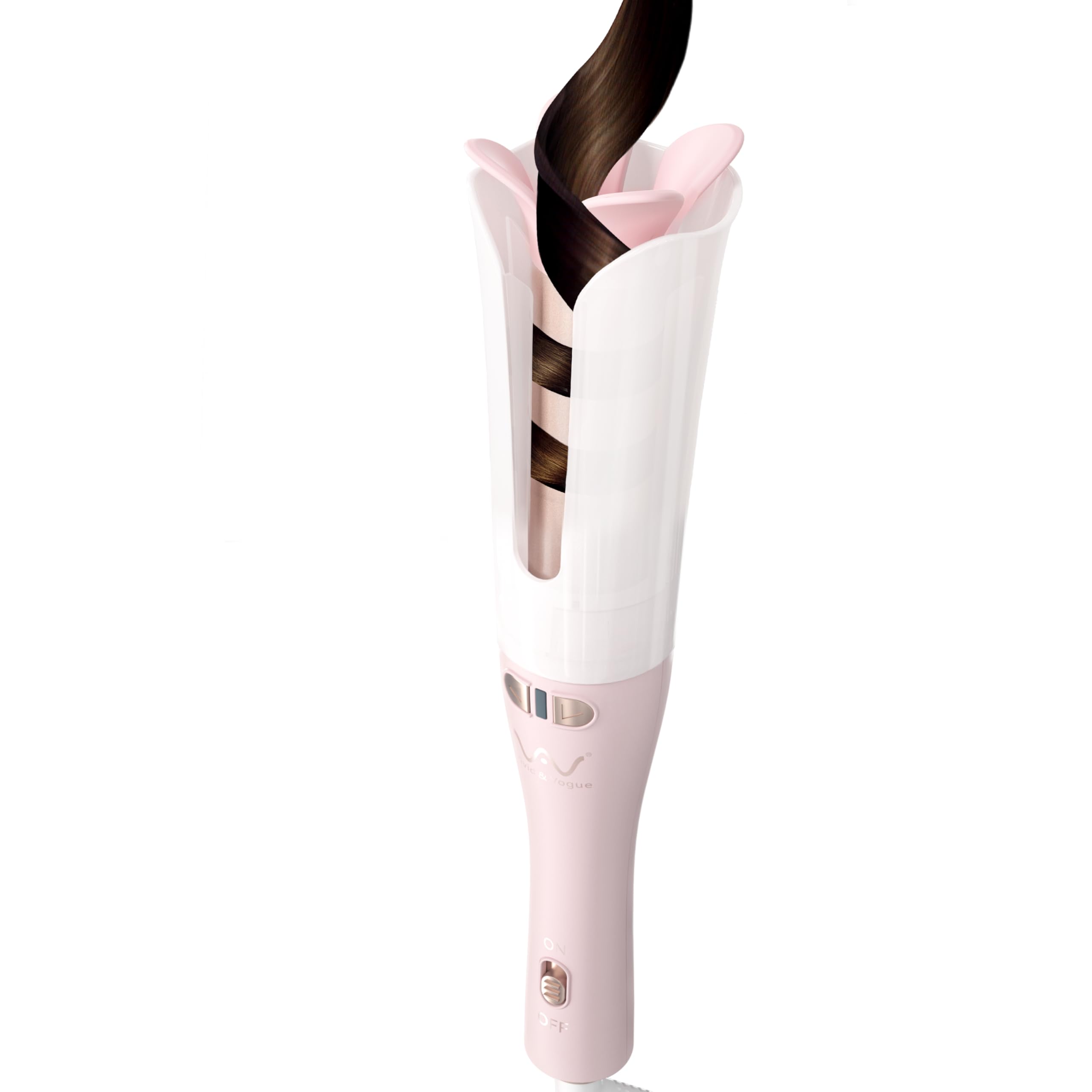 VAV Automatic Hair Curling Iron Negative Ionic Hair Curler Ceramic 1.25 Barrel Ideal for Creating Versatile Curls