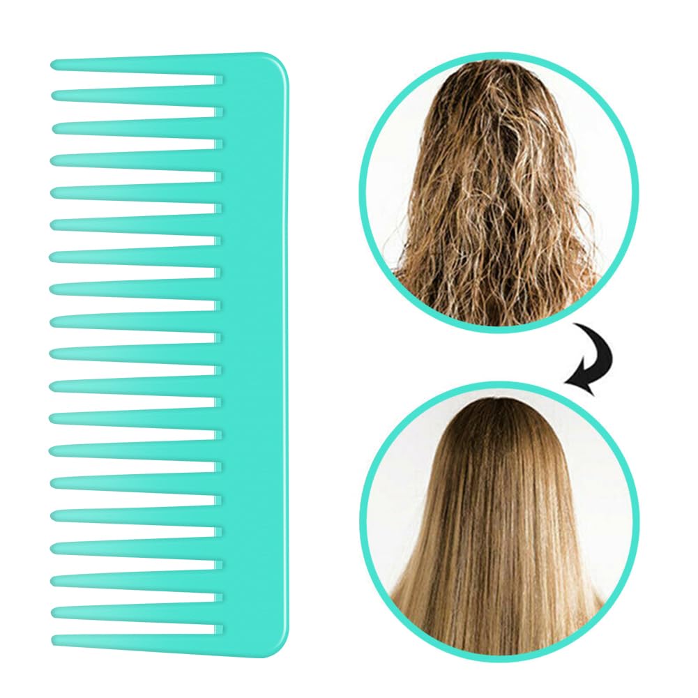 Wide Tooth And Large Detangling Comb Set For Long, Curly, Wet Hair - No Handle Styling, Shampoo, And Detangling Combs (2 Pieces
