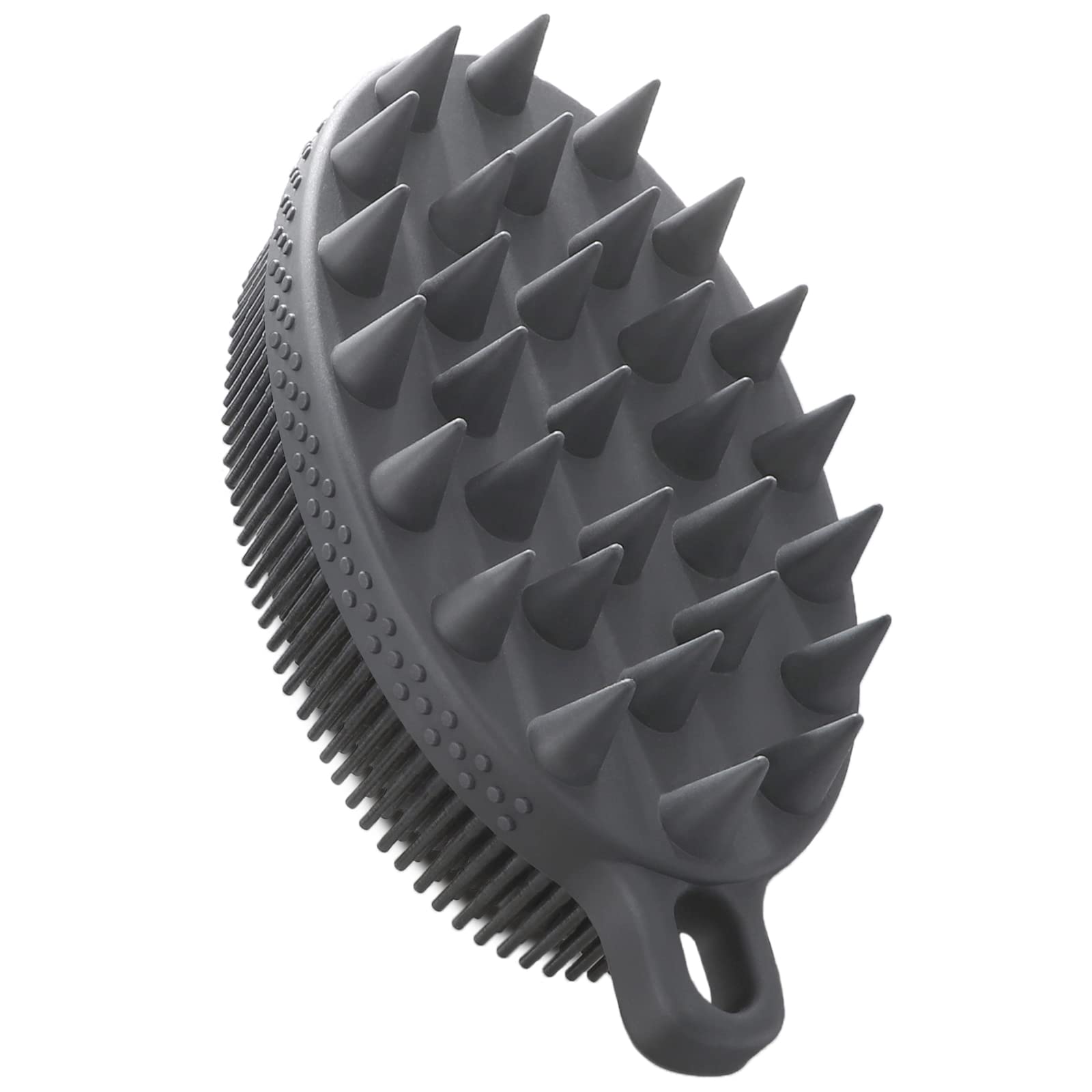 Freatech 2-In-1 Silicone Body Scrubber - Bath Shower Body Brush And Shampoo Brush Scalp Massager Exfoliator, Deep Cleanse Skin &