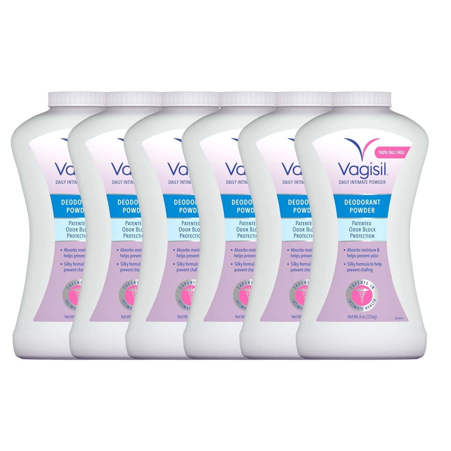 Vagisil Odor Block Deodorant Powder, 8 Ounce - Pack Of 6 (Packaging May Vary)