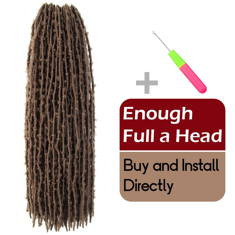 24 Inch Light Weight Butterfly Locs Crochet Hair 6 Packs Long Distressed Butterfly Faux Locs Crochet Hair, 27#