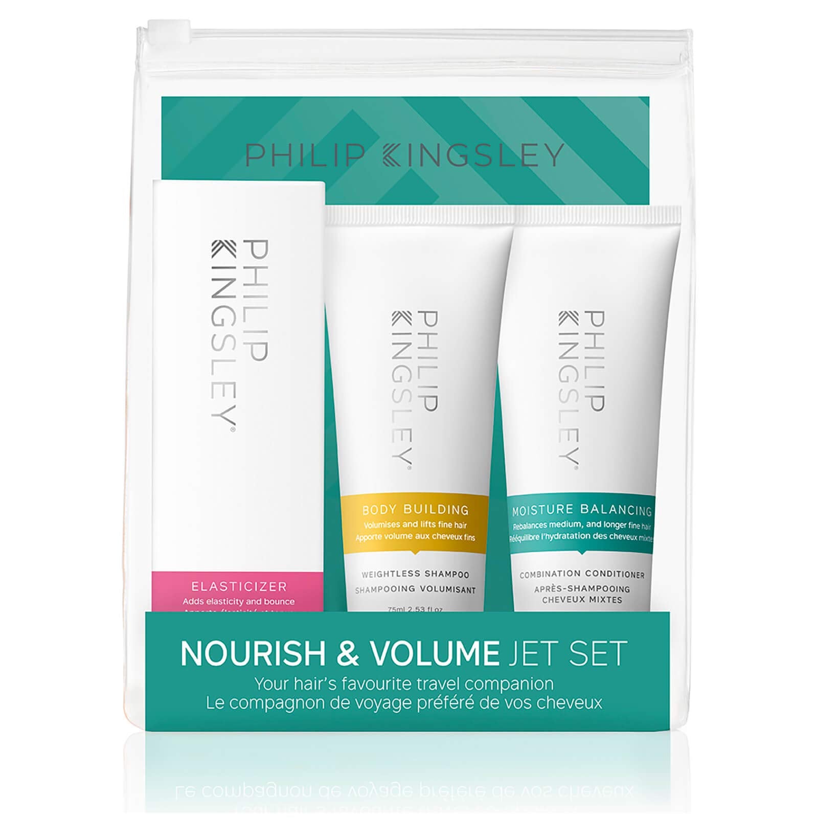 Philip Kingsley Haircare Travel Set: Volumizing Shampoo, Conditioner, and Deep-Conditioning Mask for Fine, Limp Hair - Adds Body